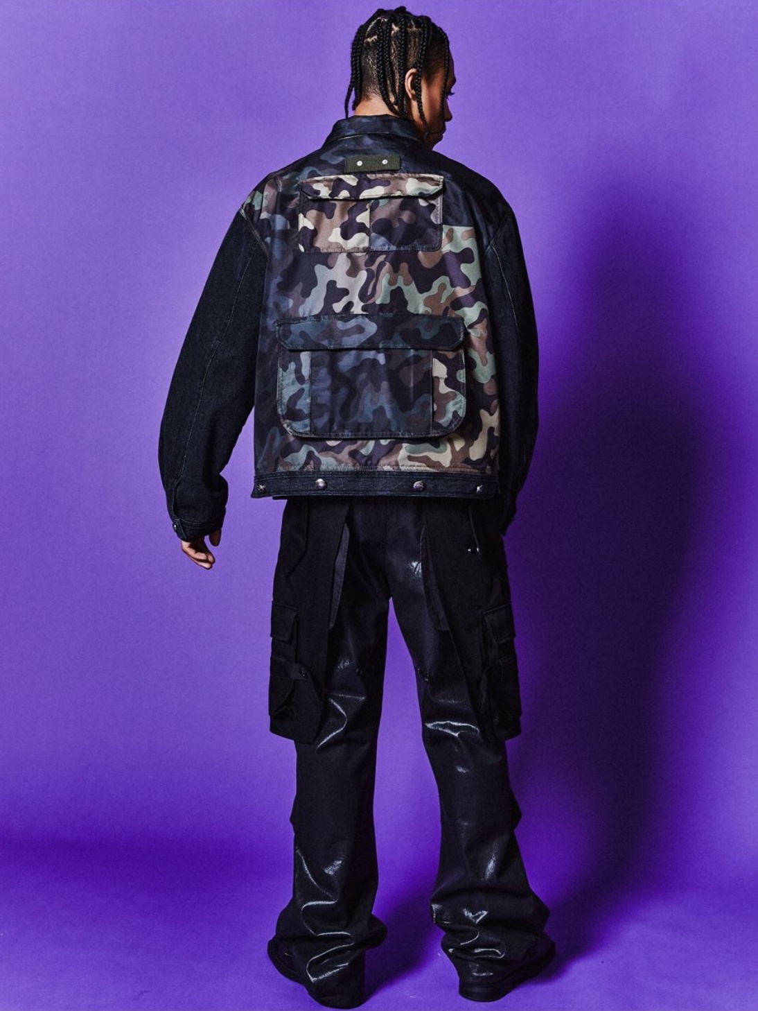 Stussy Wave Dye Beach Shell Jacket Black, Nike x Stussy NRG Washed Fleece Pants Black (DO5296-010) 착용 스타일 - 2