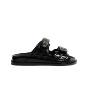 (W) Chanel Mules Lambskin & Black