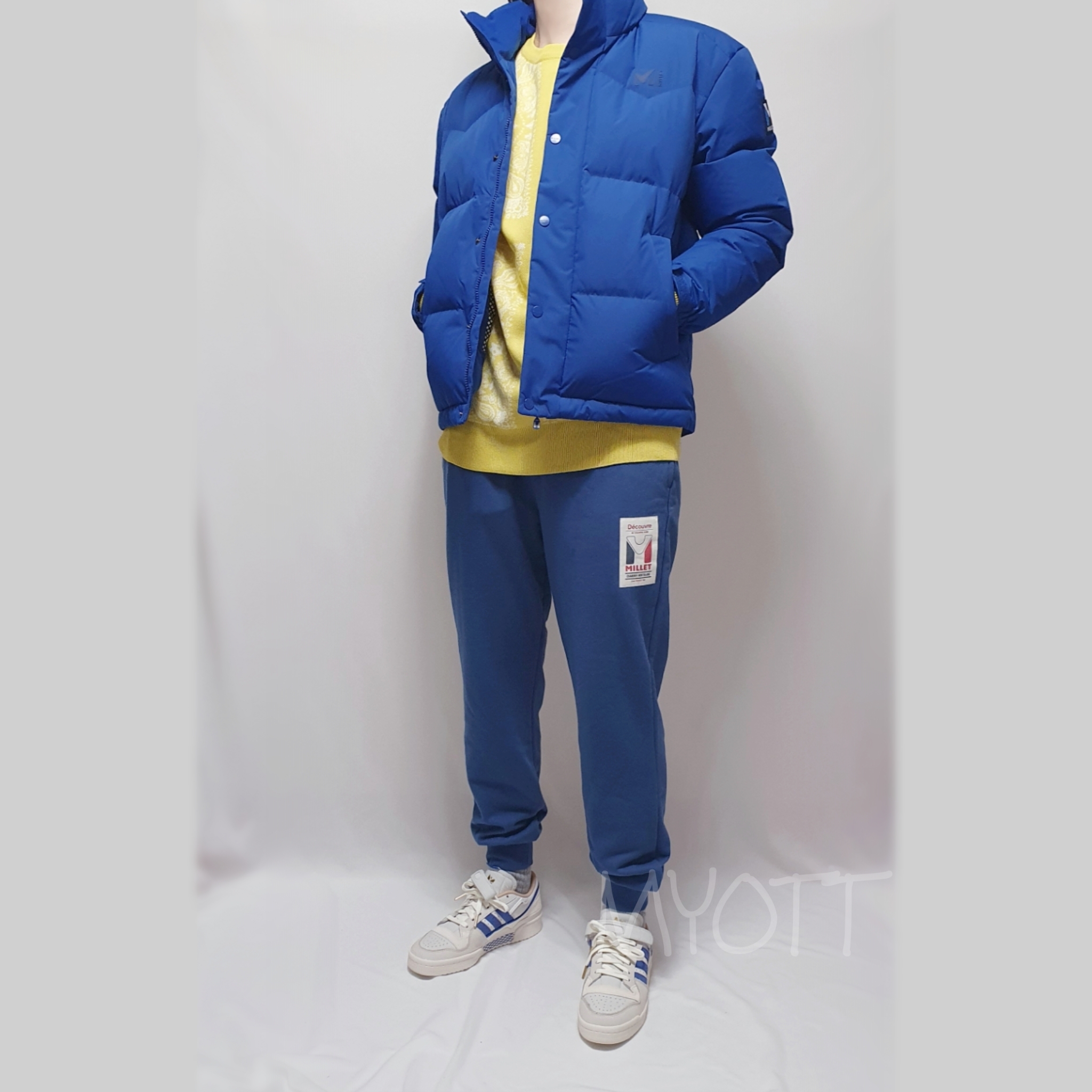 Adidas Forum 84 Low Cloud White Blue 착용 스타일