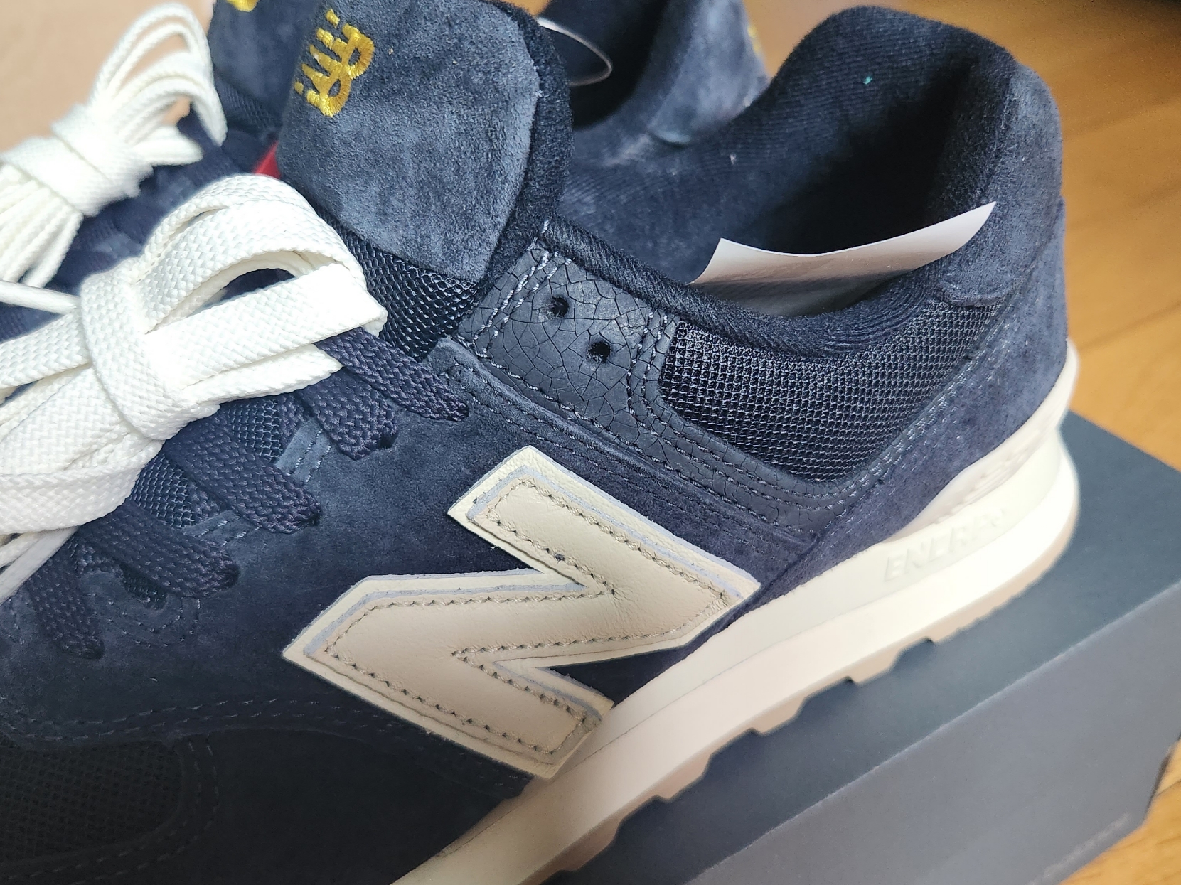 New Balance x Recto 574 Faded Navy Classic 착용 스타일