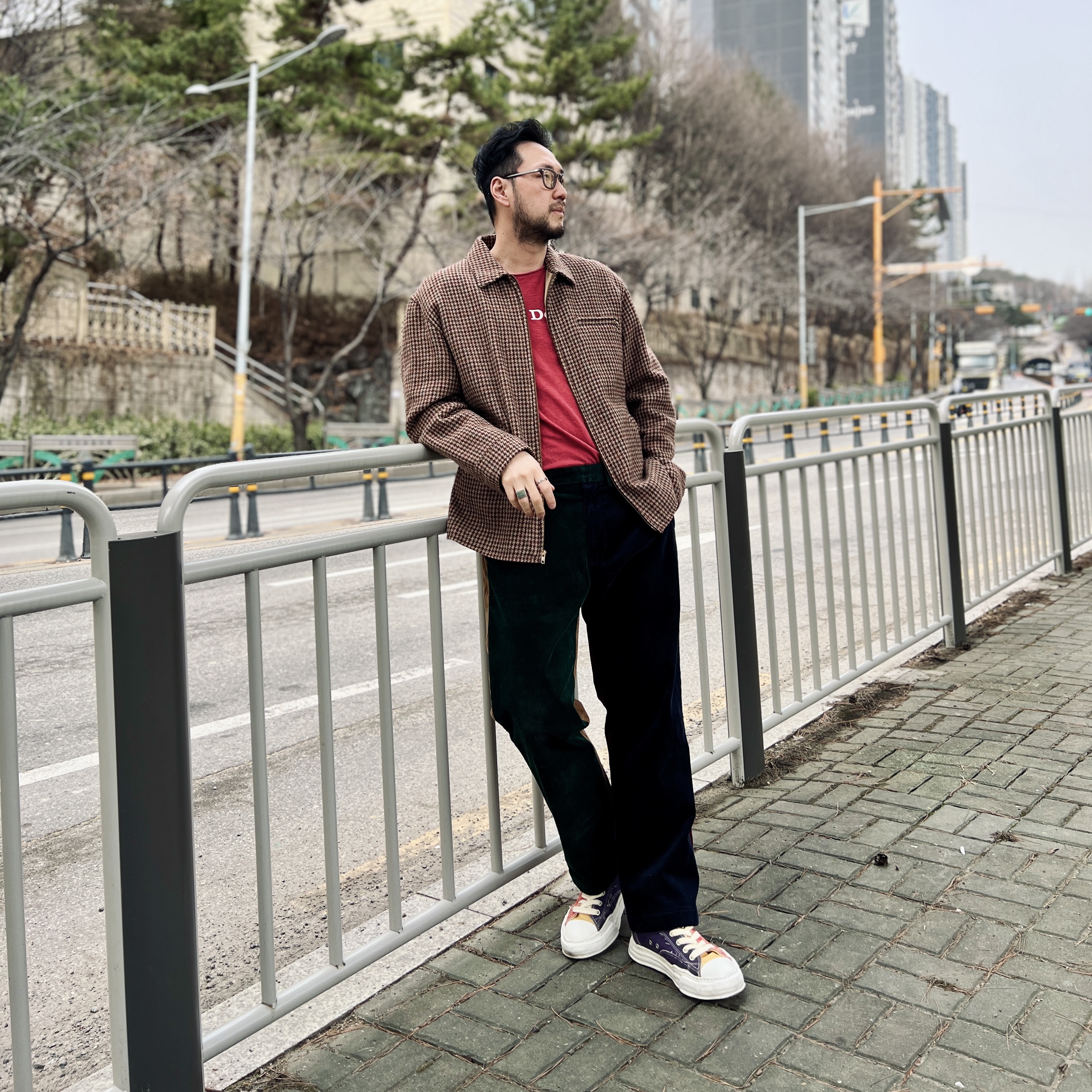 Maison Mihara Yasuhiro x Nigel Cabourn Low Cut Sneakers Multi 착용 스타일 - 1