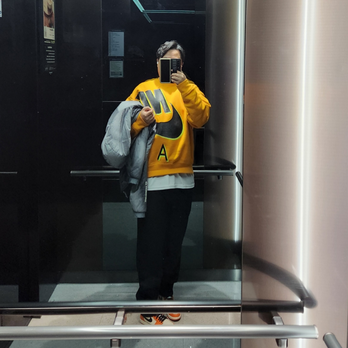 Nike x Kim Jones Fleece Crew Circuit Orange - US/EU, Jordan 1 Low OG Starfish 착용 스타일