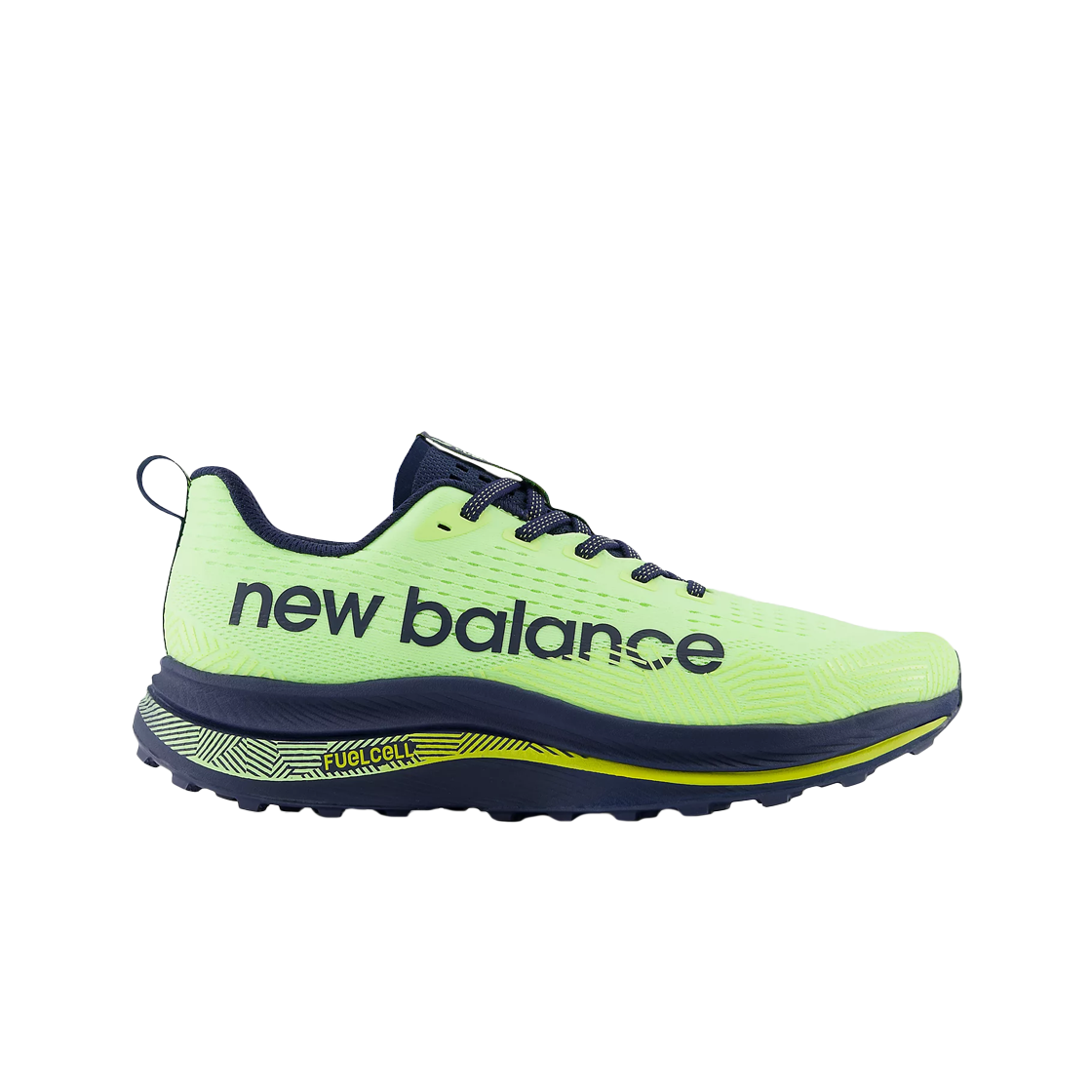 뉴발란스 퓨어셀 슈퍼컴프 트레일 v1 블리치드 라임 글로우 네이비 - D 스탠다드(New Balance Fuelcell Supercomp Trail v1 Bleached Lime Glow Navy - D Standard)