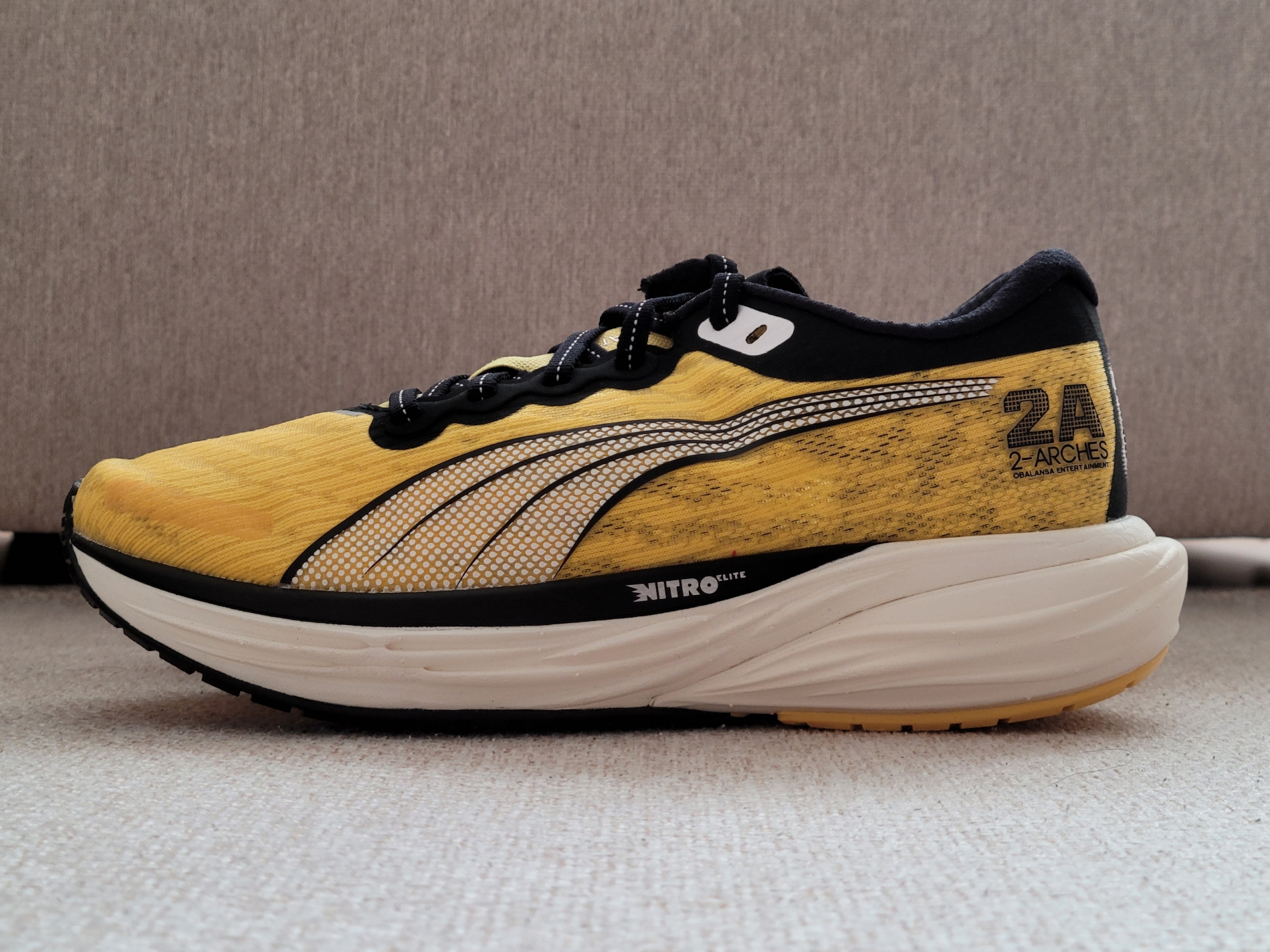 (W) Puma x Balansa Deviate Nitro 2 Freesia Black 착용 스타일 - 1