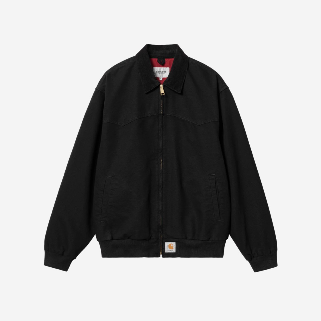 Carhartt WIP OG Santa Fe Jacket Dearborn Canvas Black Rinsed 상세 이미지 1