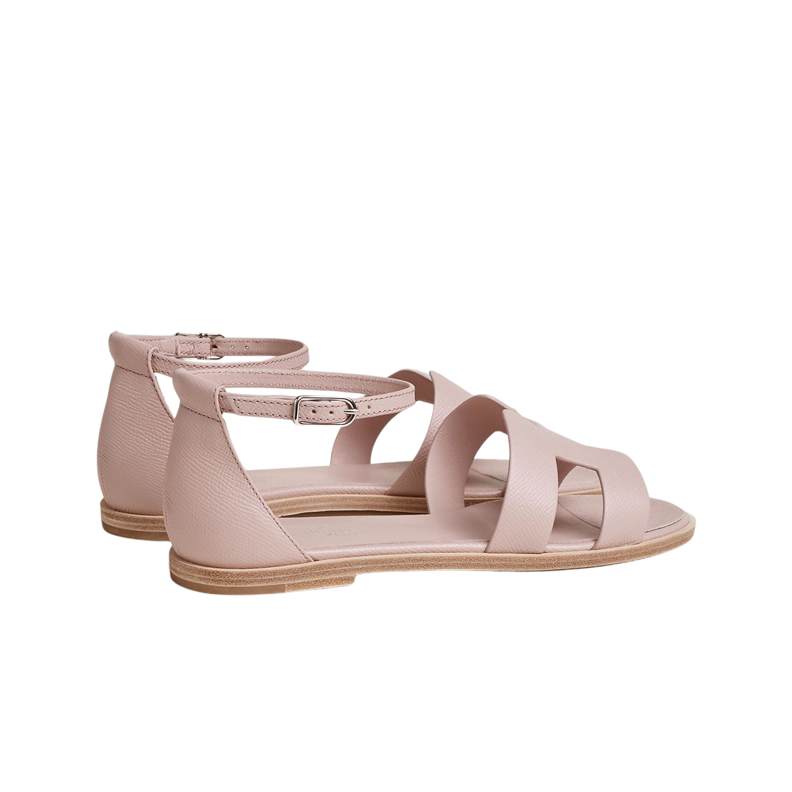 (W) 에르메스 산토리니 샌들 앱송 & 팔라듐 하드웨어 로즈 포슬렌((W) Hermes Santorini Sandal Epsom & Palladium Rose Porcelaine) - 3