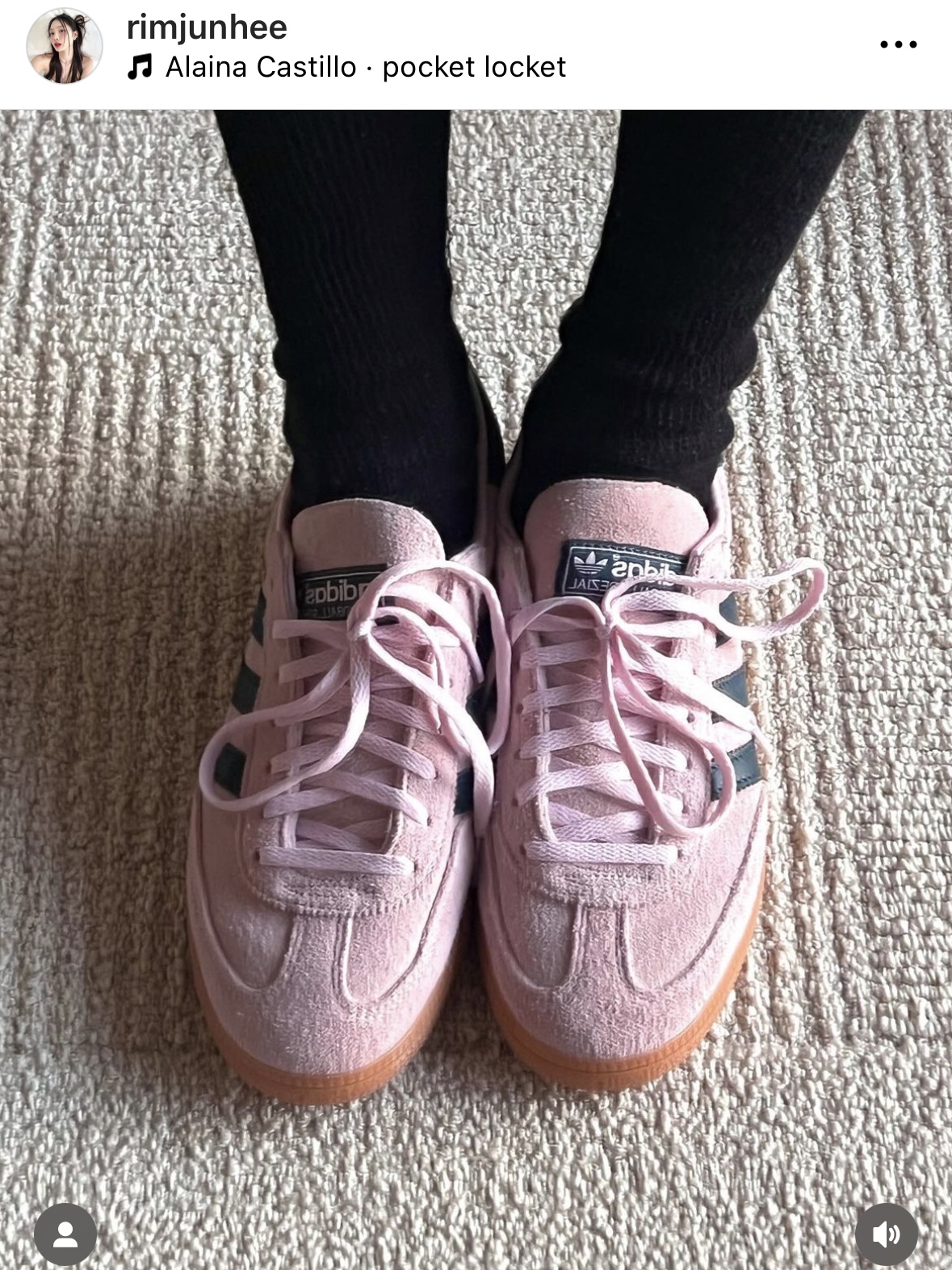 (W) Adidas Spezial Handball Clear Pink 착용 스타일 - 4