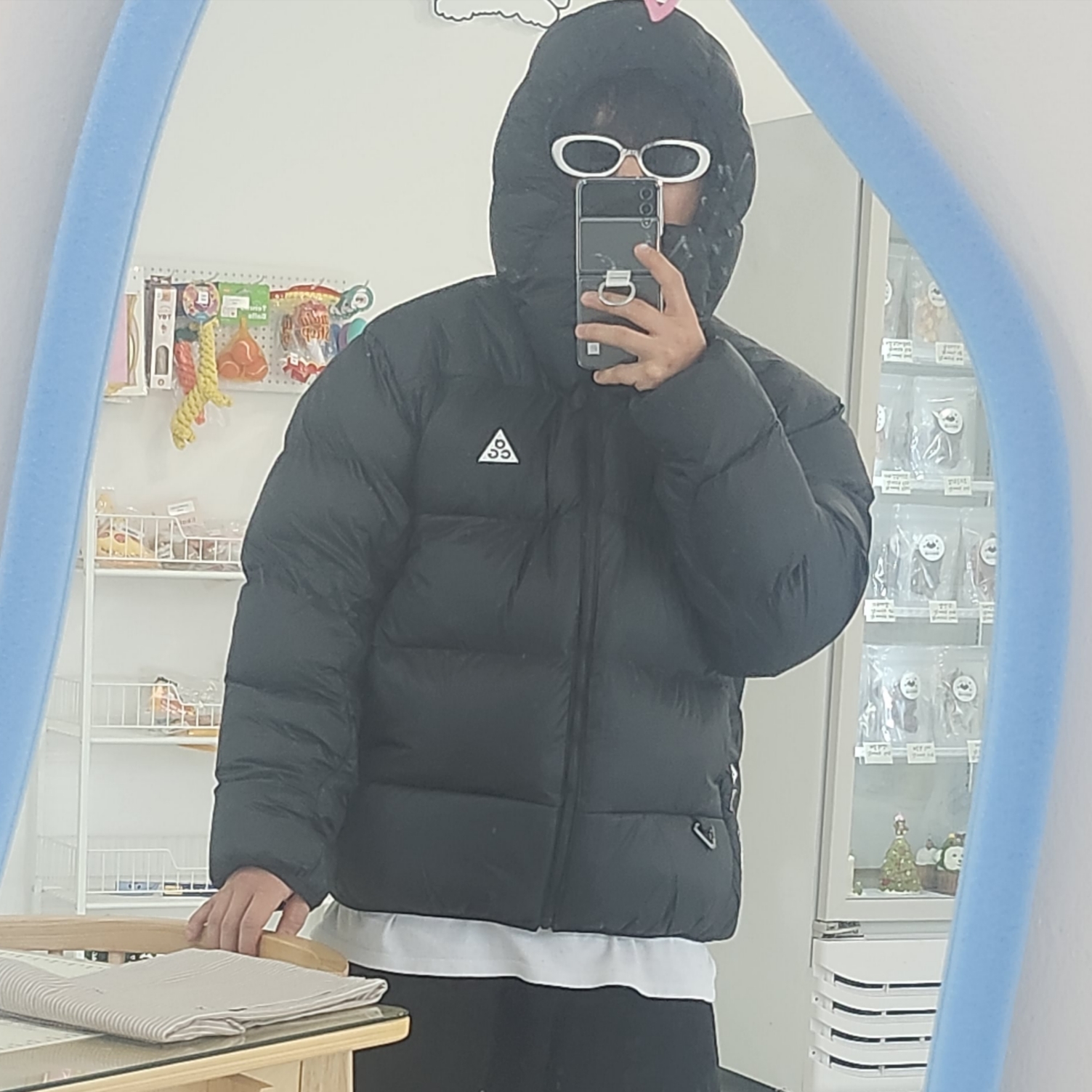 Nike ACG Therma-Fit ADV Lunar Lake Puffer Jacket Black - Asia 착용 스타일