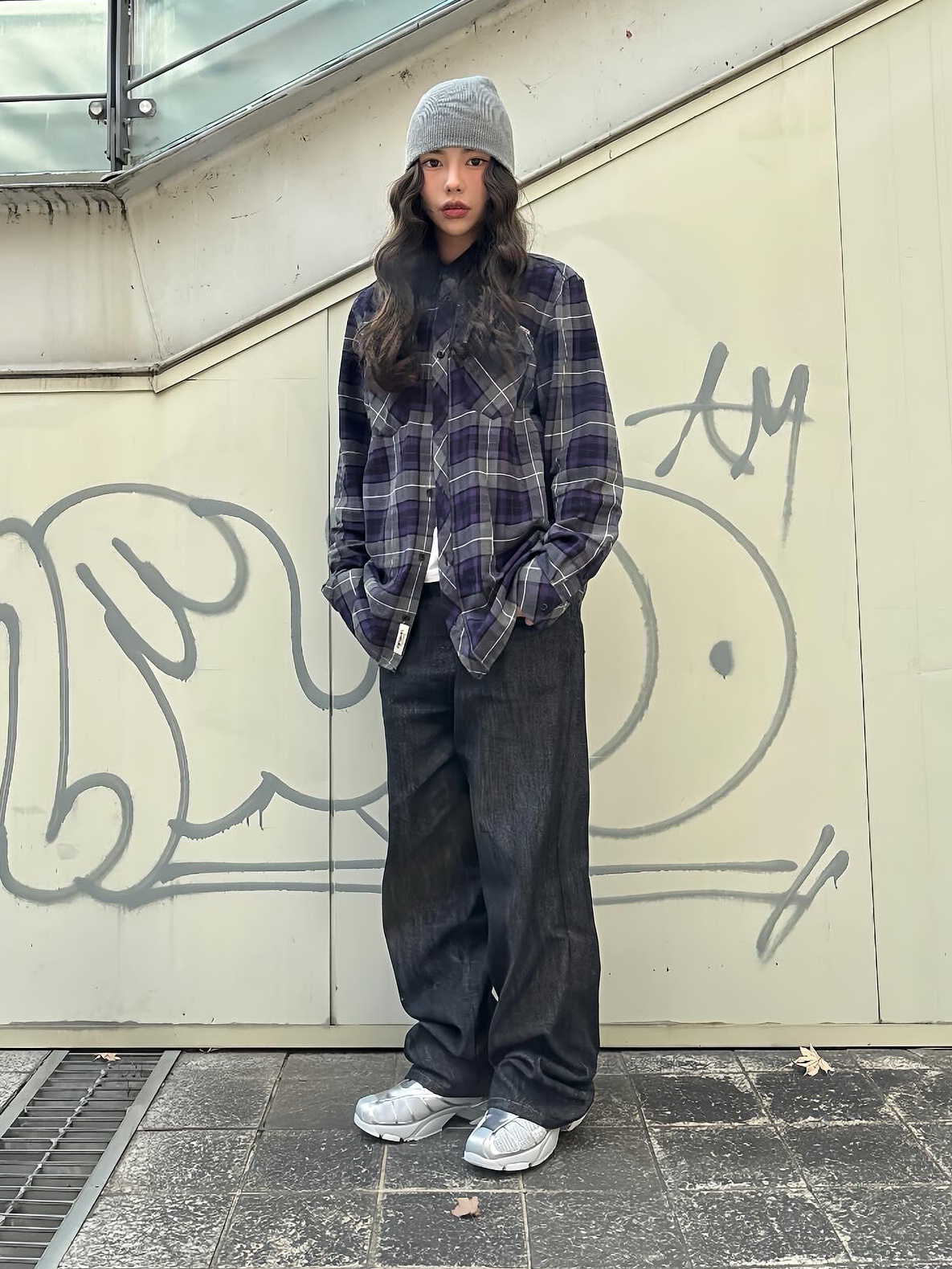 Fila Replica 2002 Grey White 착용 스타일 - 1