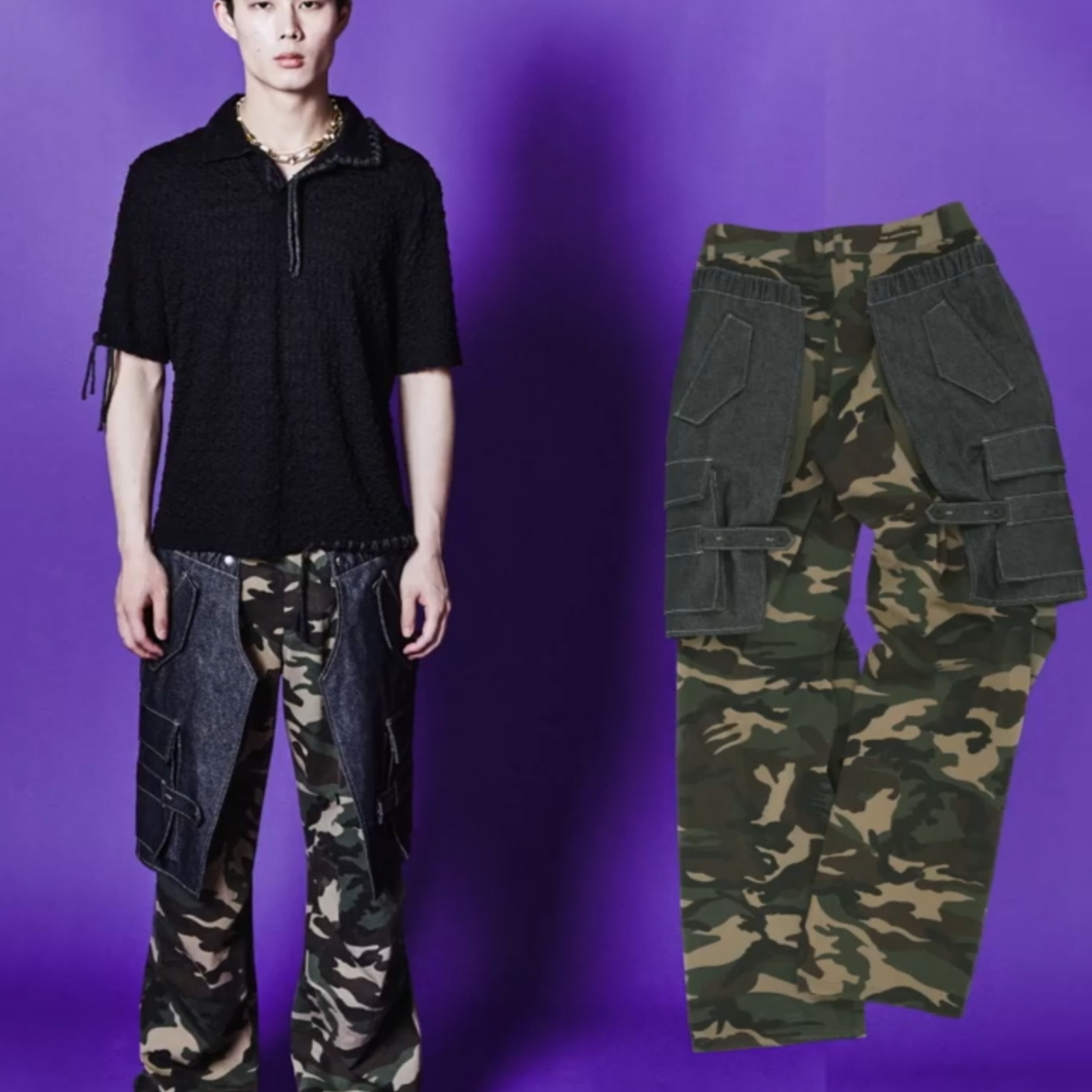 Jordan 1 Retro High OG Vachetta Tan, [KREAM 단독] ADSB Andersson Bell Raptor Layered Cargo Pants Indigo Green 착용 스타일 - 2