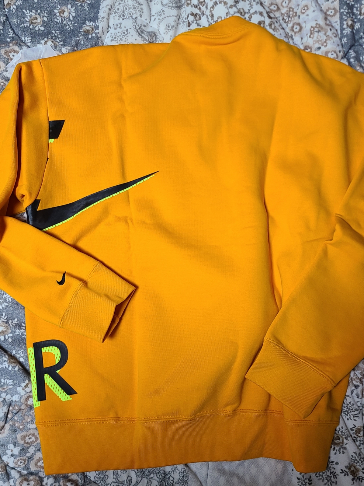Nike x Kim Jones Fleece Crew Circuit Orange - US/EU, Nike x Kim Jones Fleece Crew Circuit Orange - Asia 착용 스타일 - 3