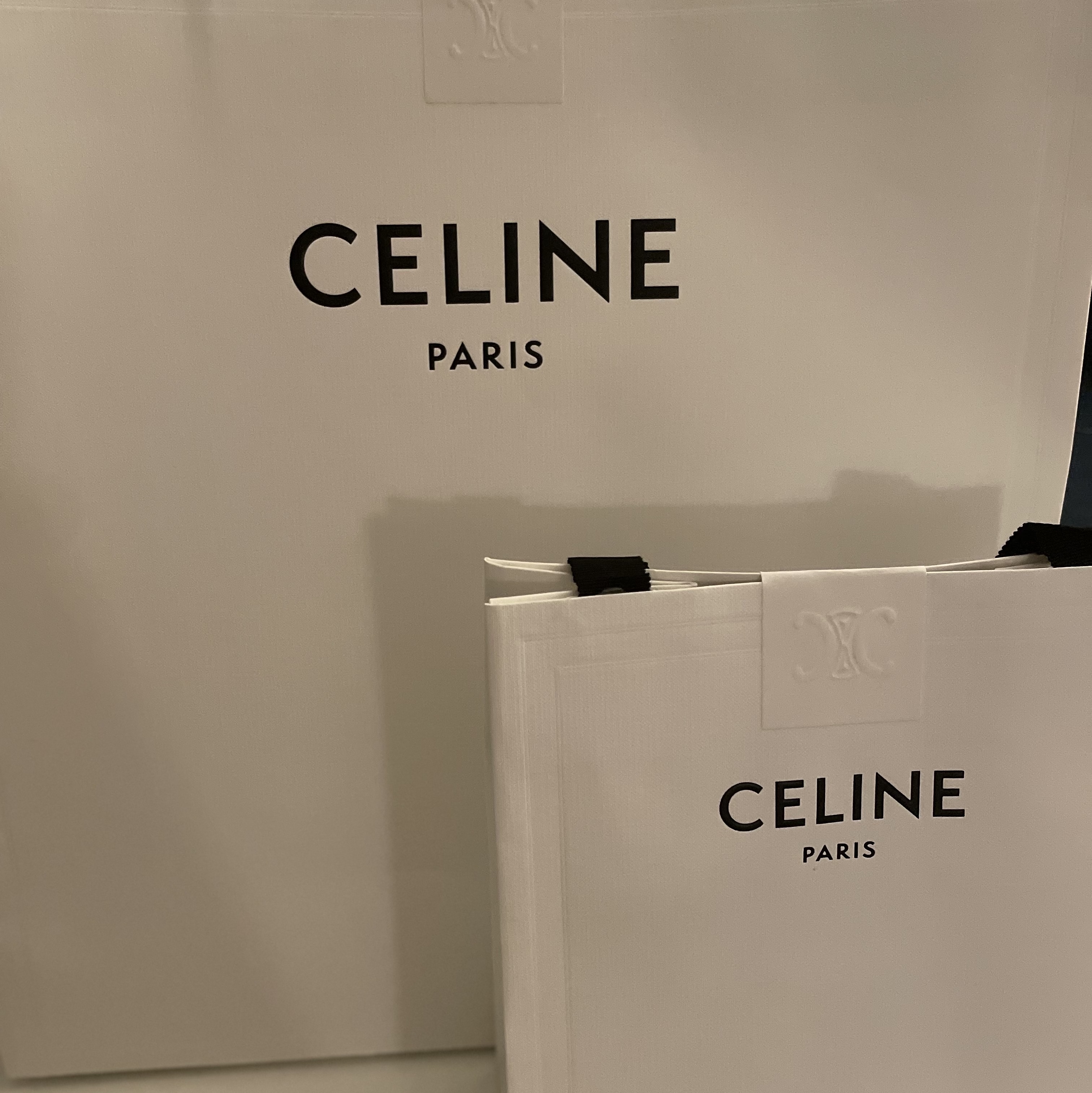 Celine Nano Belt Bag in Grained Calfskin Chalk 착용 스타일 - 3