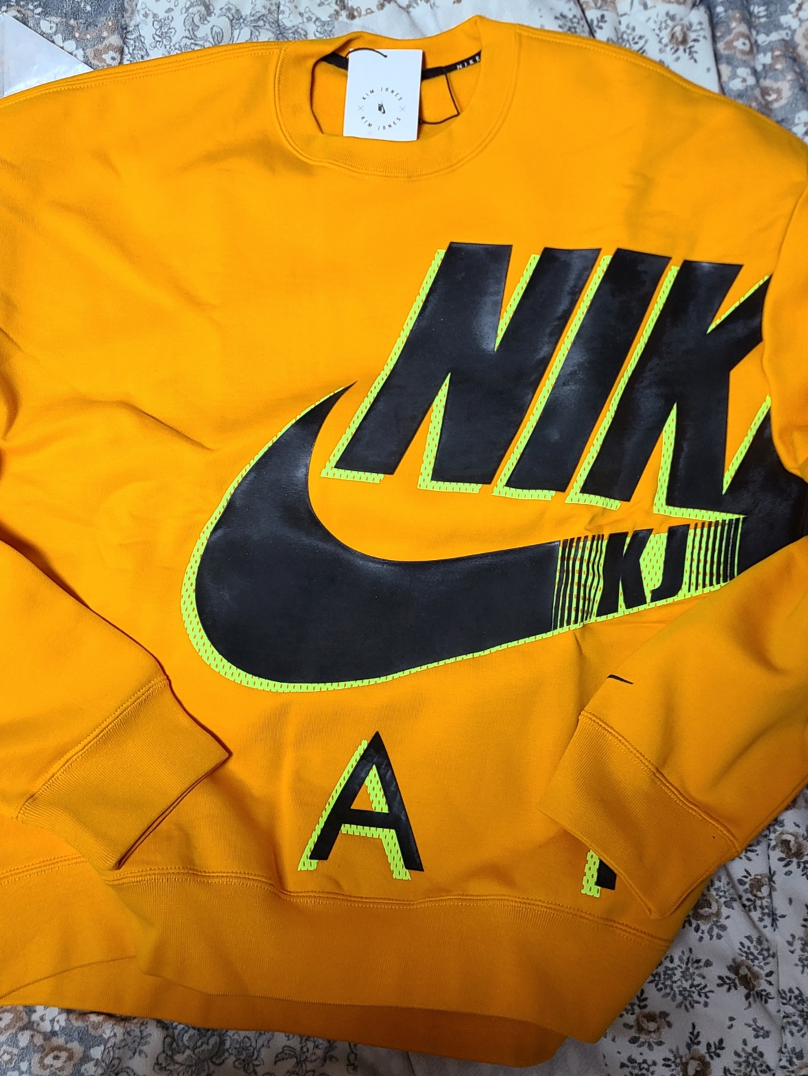 Nike x Kim Jones Fleece Crew Circuit Orange - US/EU, Nike x Kim Jones Fleece Crew Circuit Orange - Asia 착용 스타일 - 2