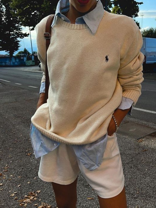 [30%적립] Polo Ralph Lauren Cable Knit Wool Cashmerer Sweater Andover Cream 착용 스타일