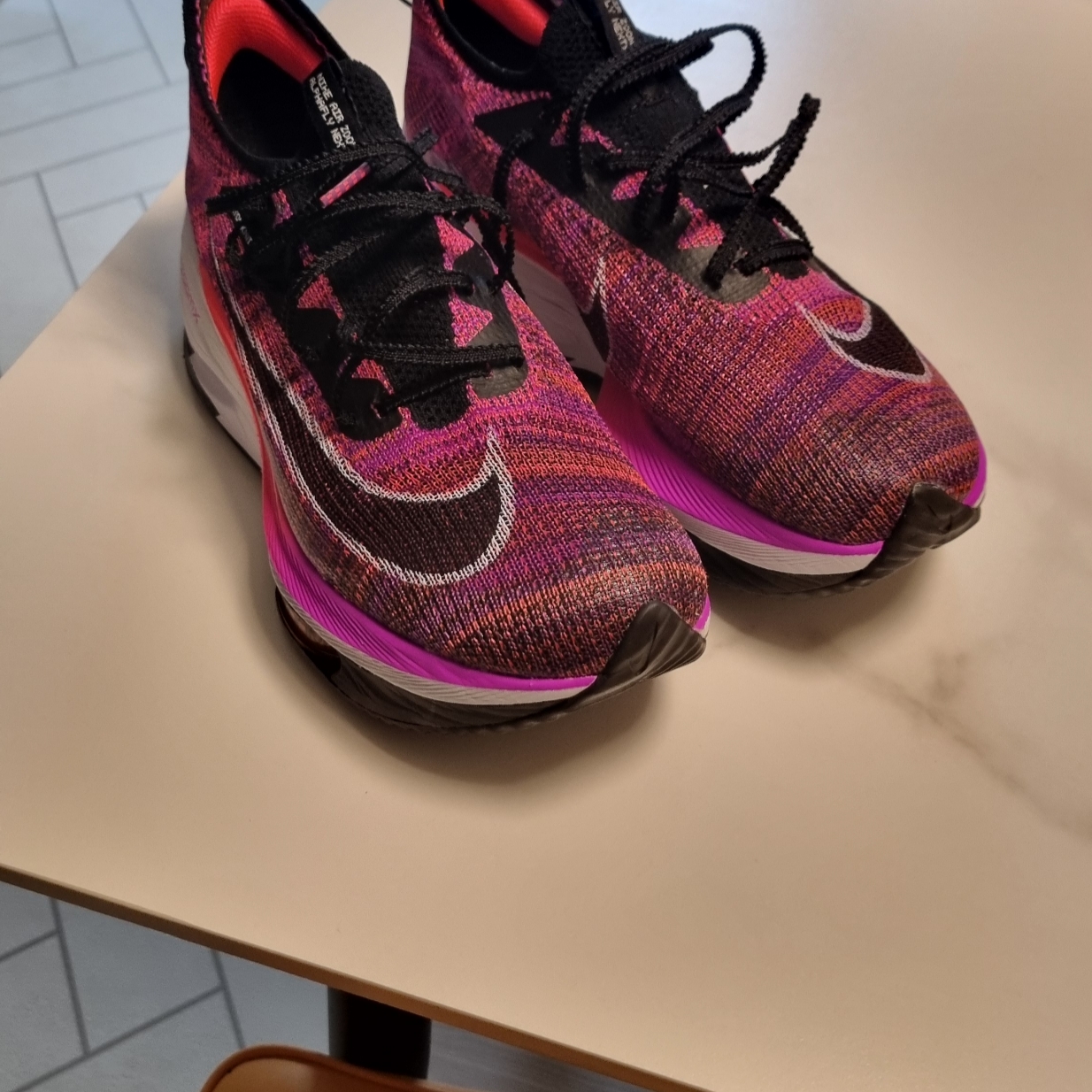Nike Air Zoom Alphafly Next% Hyper Violet 착용 스타일