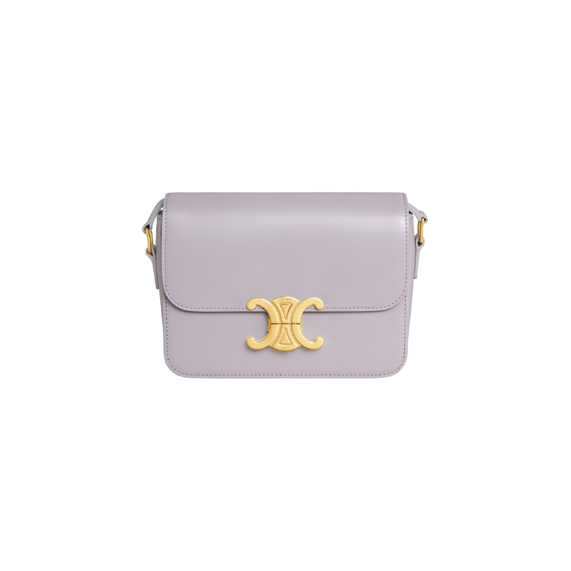 Celine Teen Triomphe Bag in Shiny Calfskin Light Lilac 상세 이미지 1