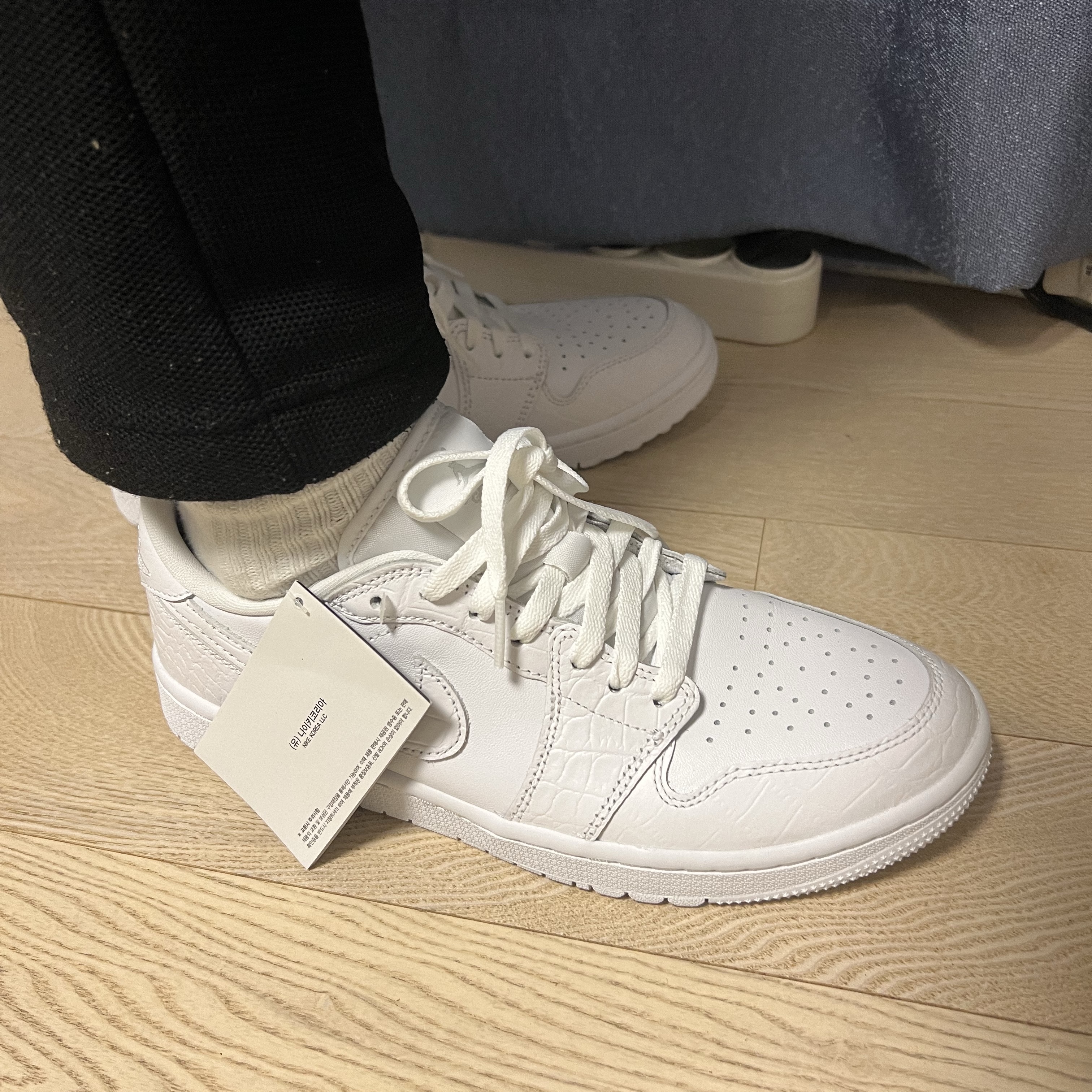 Jordan 1 Low Golf Pure Platinum 착용 스타일 - 1