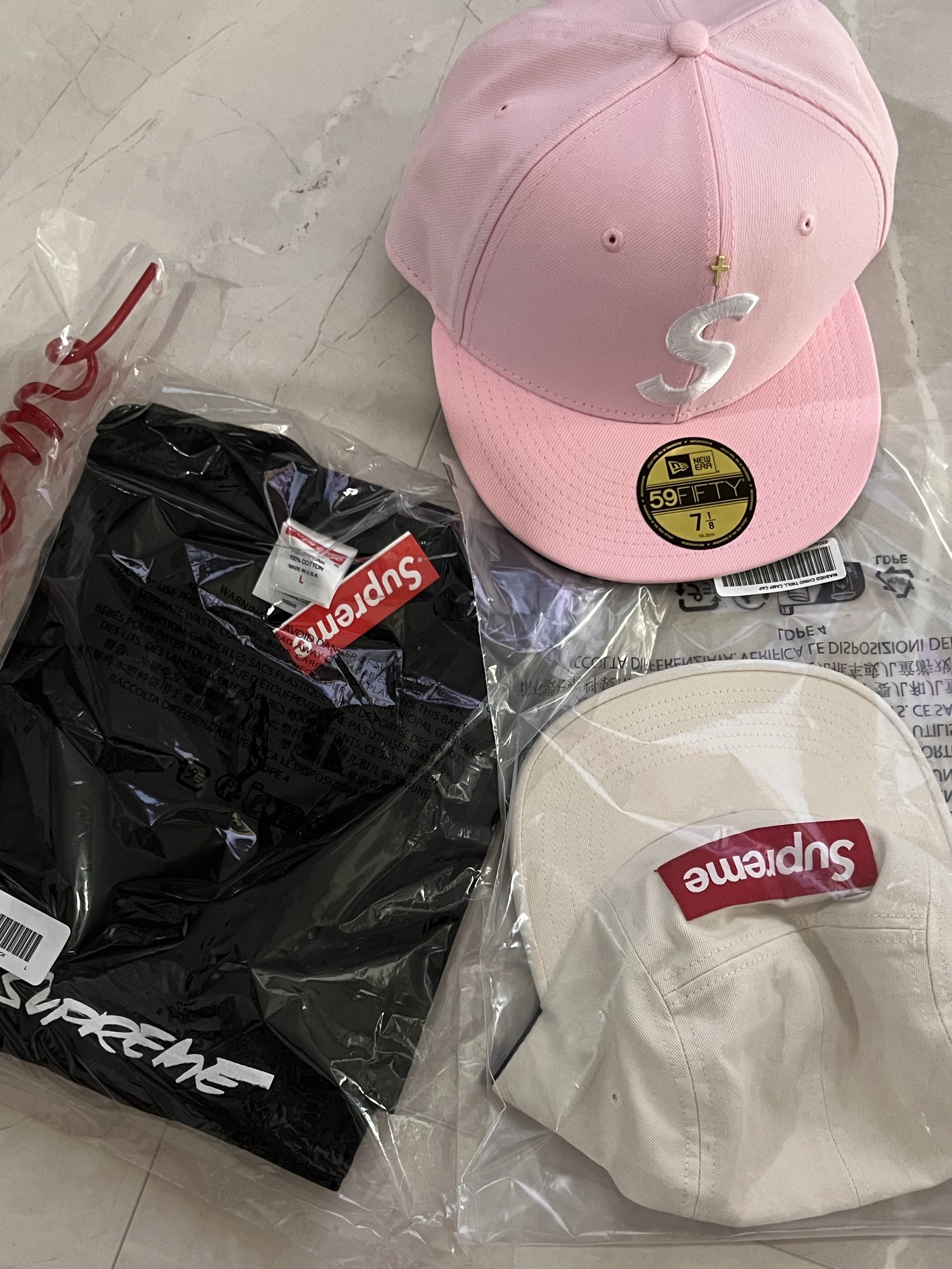 Supreme Washed Chino Twill Camp Cap Stone - 22SS 착용 스타일 - 2