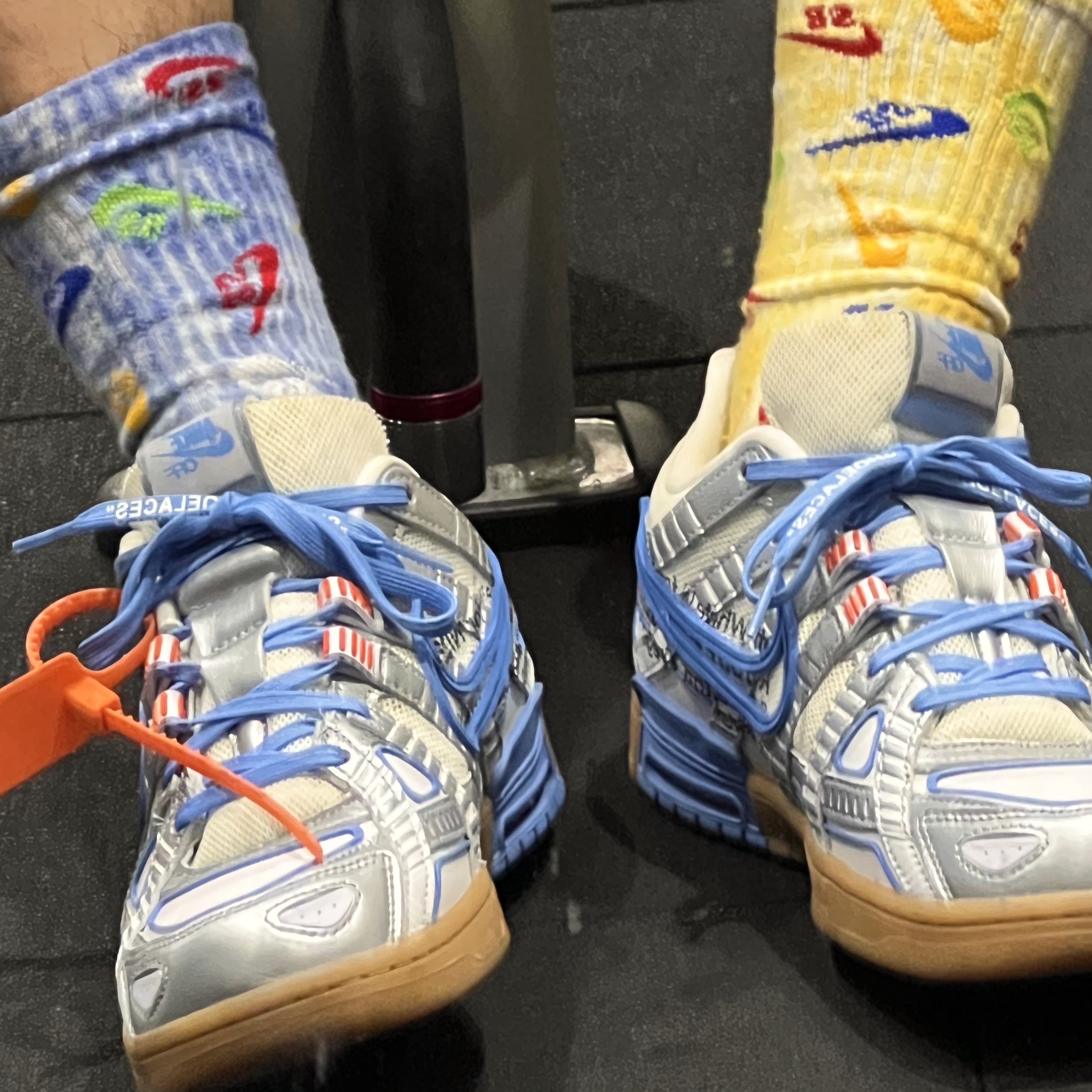 Nike x Off-White Air Rubber Dunk University Blue 착용 스타일 - 2