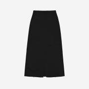 STUDIOTABLE Cut Of Detail Long Skirt Black