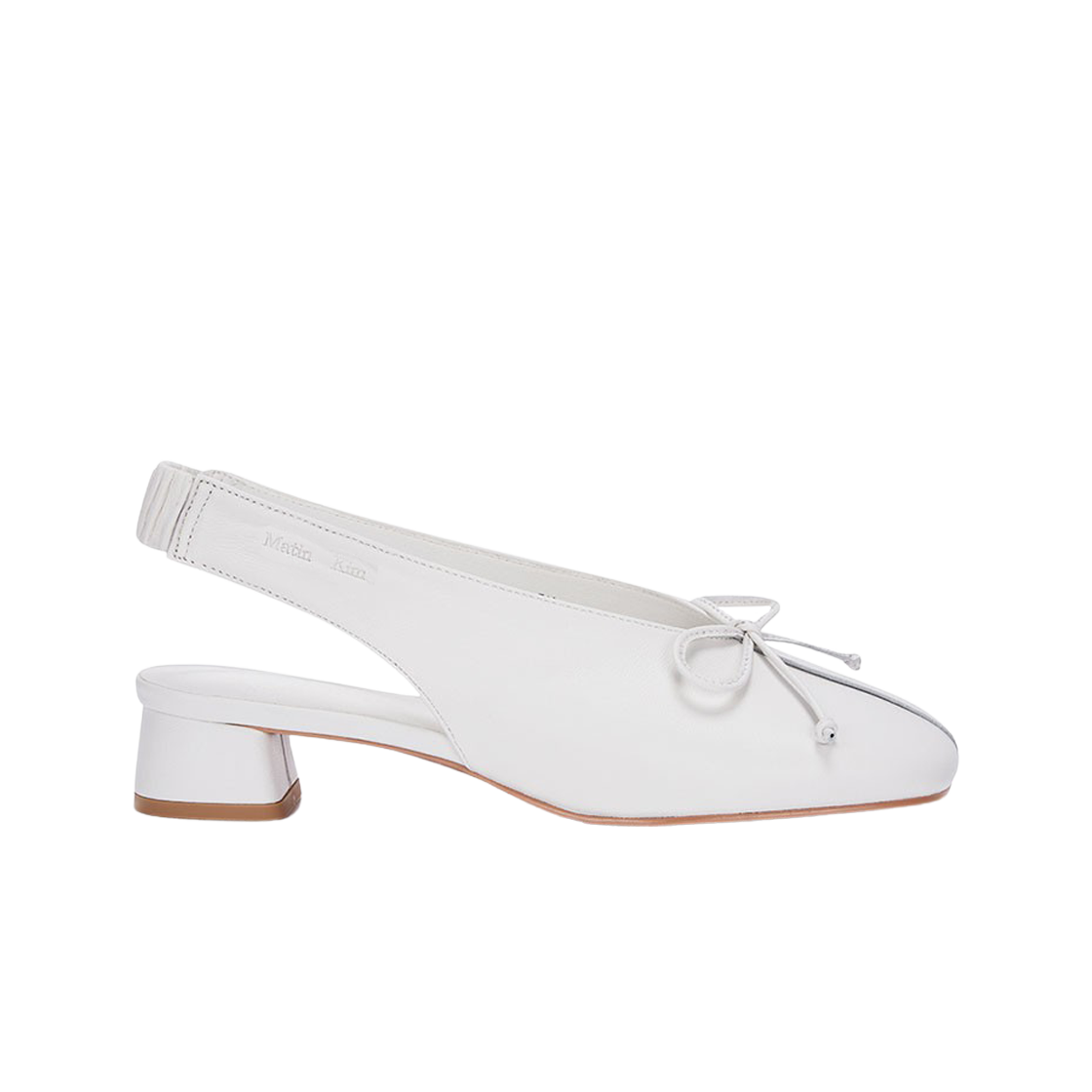 (W) 마뗑킴 리본 디테일 슬링백 슈즈 화이트((W) Matin Kim Ribbon Detail Slingback Shoes White)