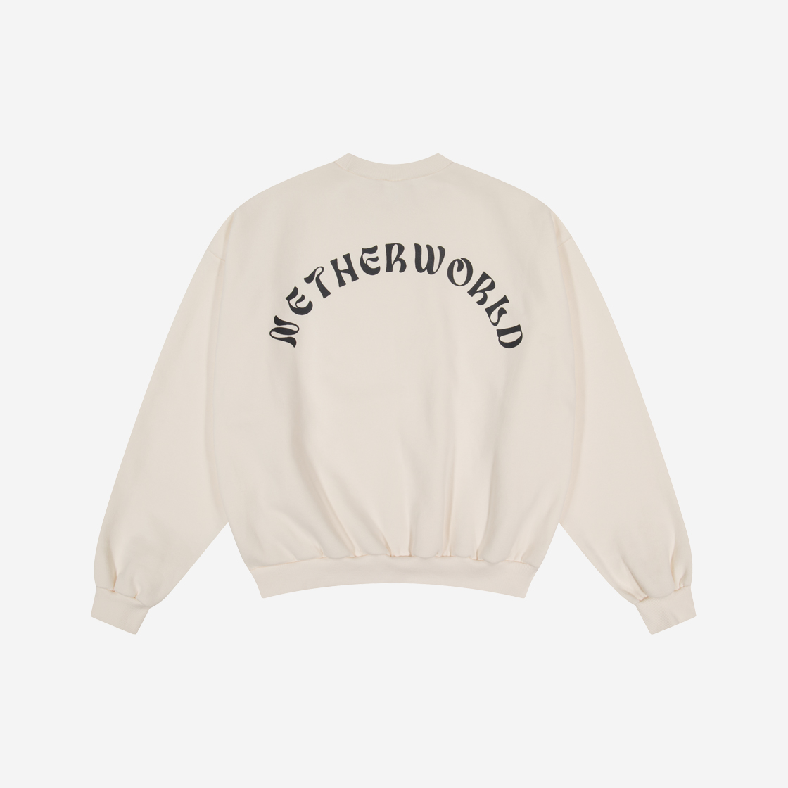 네더월드 웨이비 로고 스웻셔츠 소프트 화이트(Netherworld Wavy Logo Sweatshirt Soft White) - 2