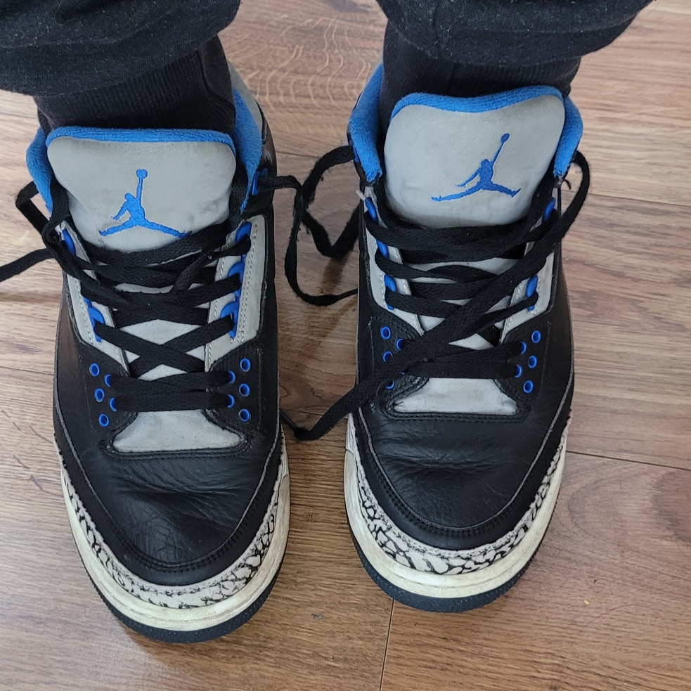 Jordan 3 Retro Sport Blue 착용 스타일 - 1