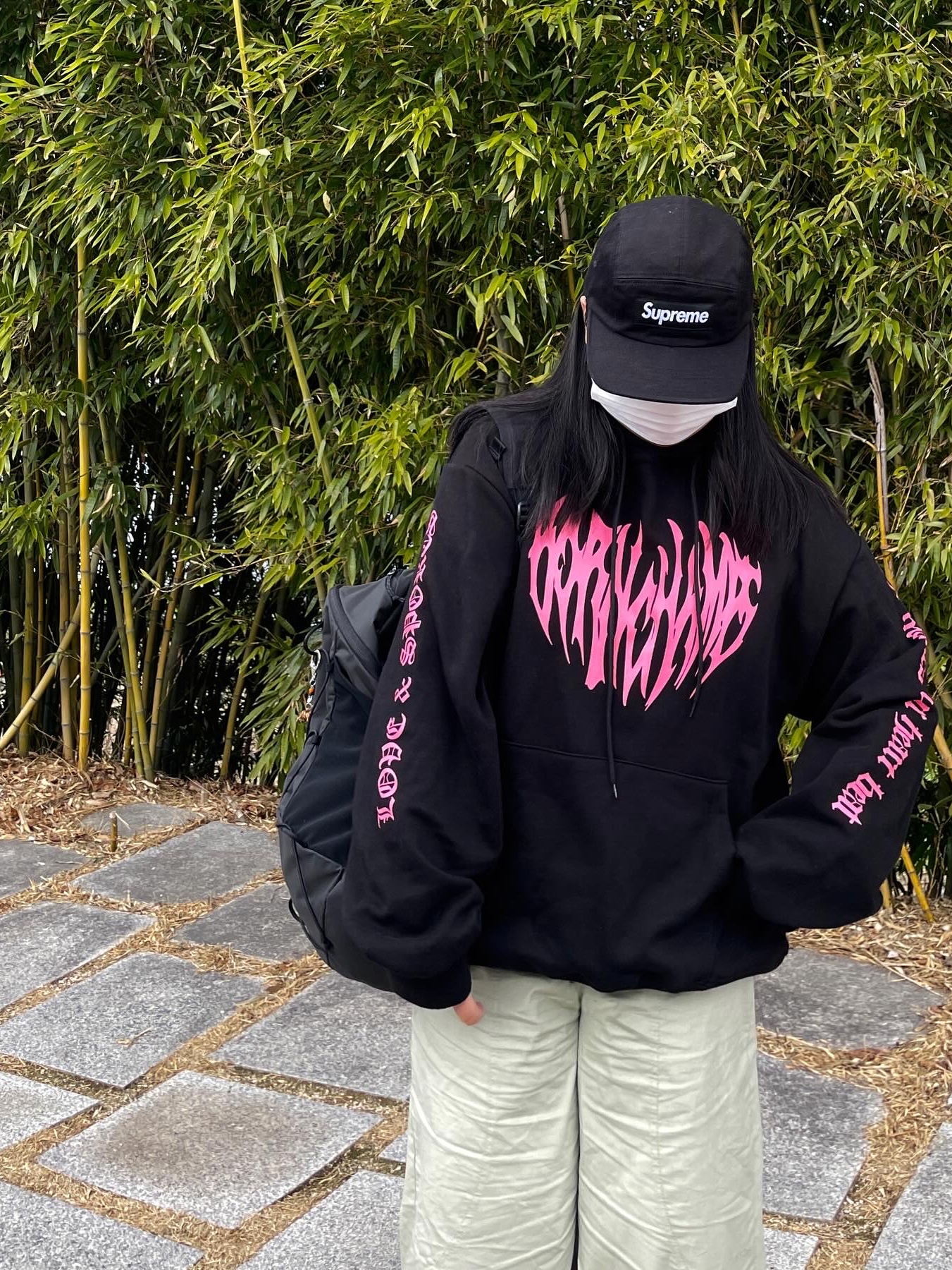 Supreme Washed Chino Twill Camp Cap Black, (W) Adidas Spezial Handball Clear Pink 착용 스타일 - 2