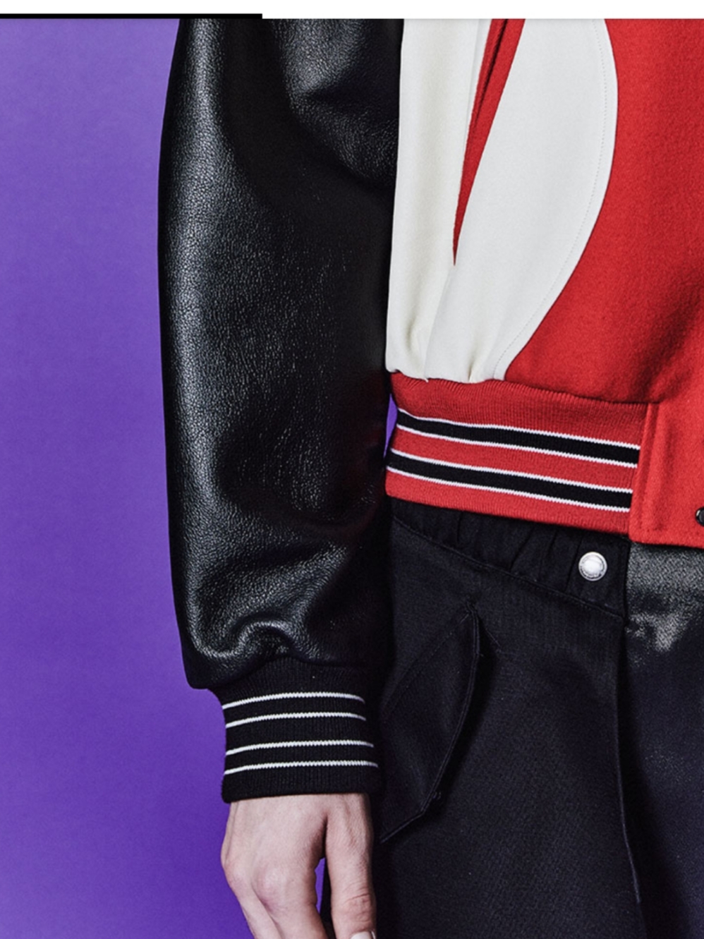 Jordan 1 Retro High OG Chicago 2022, [KREAM 단독] ADSB Andersson Bell Robyn Varsity Jacket Red 착용 스타일 - 2
