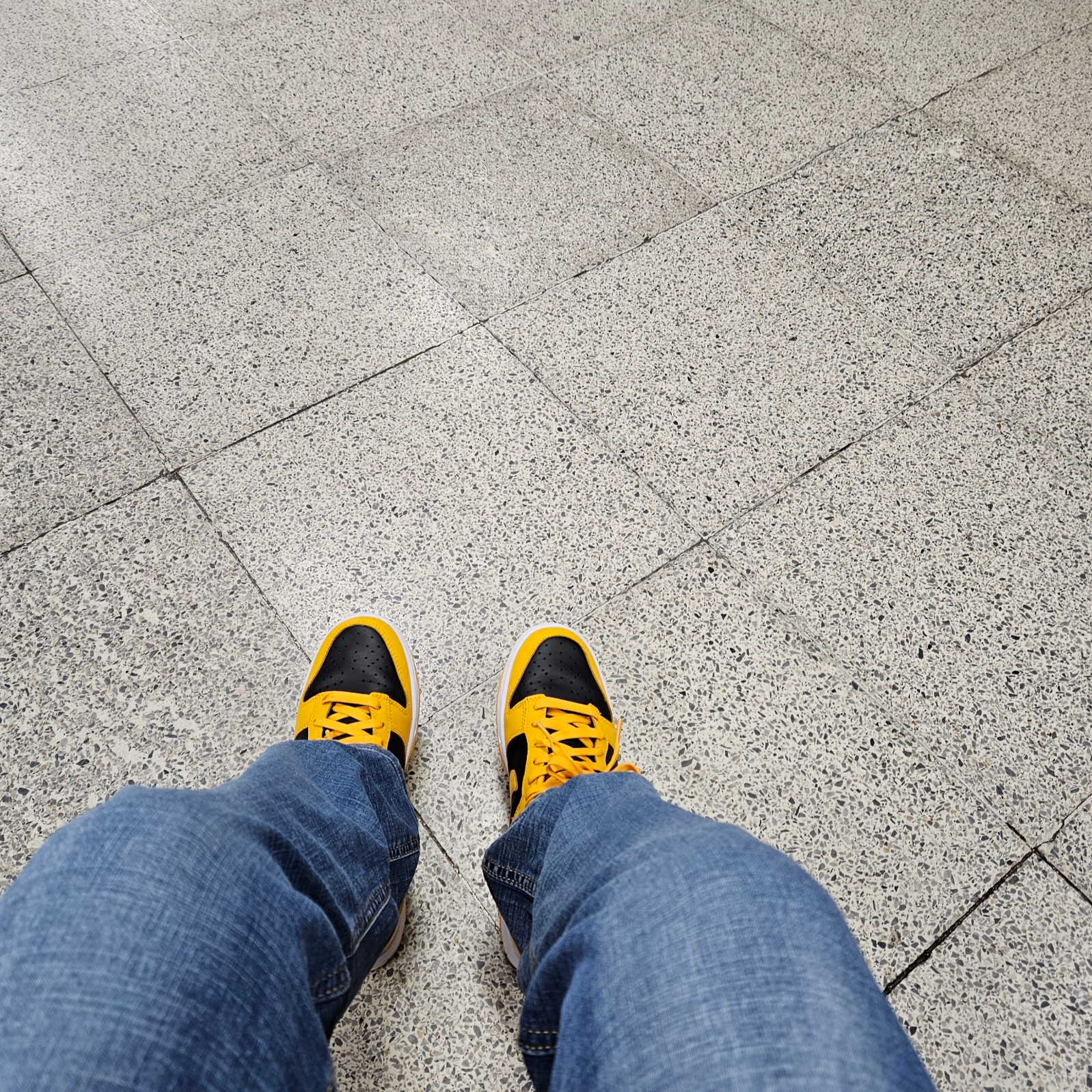 Nike Dunk Low Retro Championship Goldenrod 착용 스타일