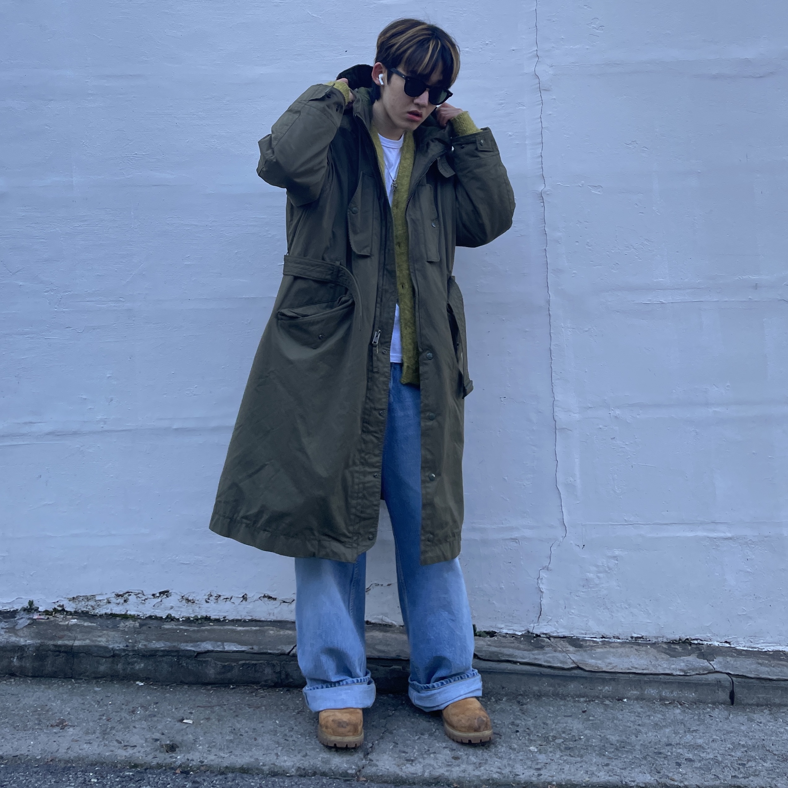 Timberland Premium 6 inch Waterproof Boot Wheat Nubuck - Wide, Engineered Garments CP Weather Poplin Highland Parka Olive 착용 스타일