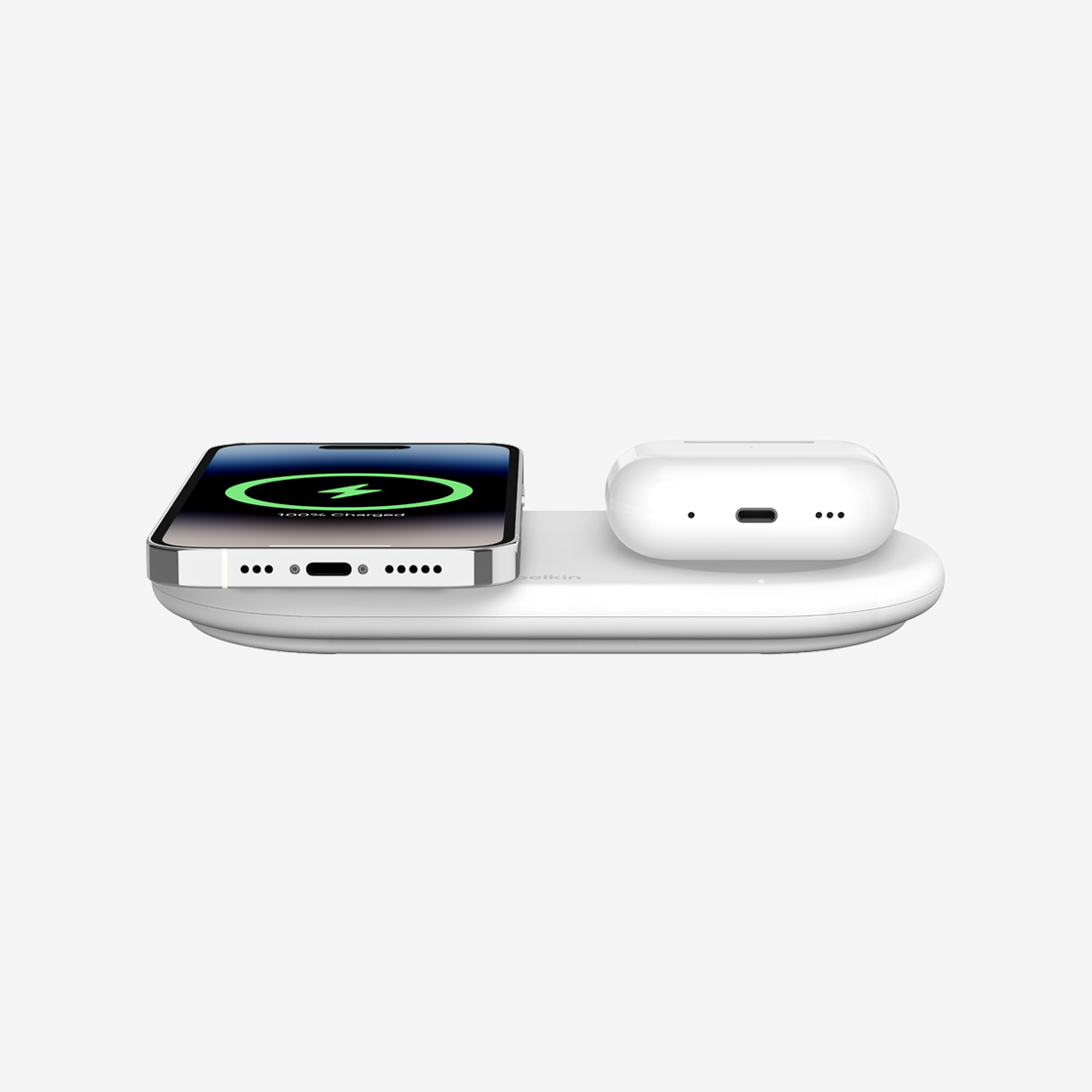 벨킨 Qi2 15W 2in1 마그네틱 무선 충전 패드 WIZ021qc 화이트(Belkin 2-in-1 Qi2 15W Magnetic Wireless Charging Pad WIZ021qc White) - 2