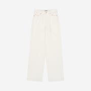STUDIOTABLE Logo Straight Cotton Pants Ivory