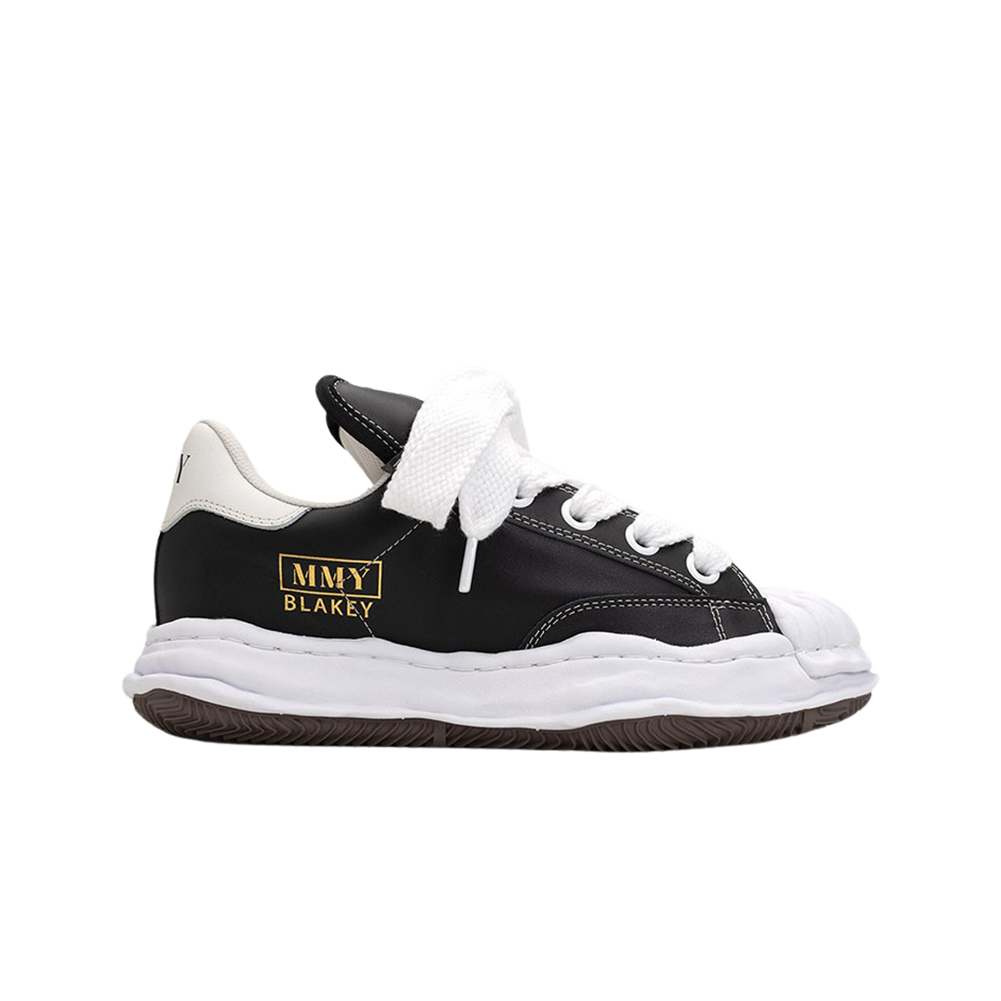메종 미하라 야스히로 블레이키 퍼퍼 OG 솔 레더 로우탑 스니커즈 블랙(Maison Mihara Yasuhiro Blakey Puffer OG Sole Leather Low-top Sneakers Black)
