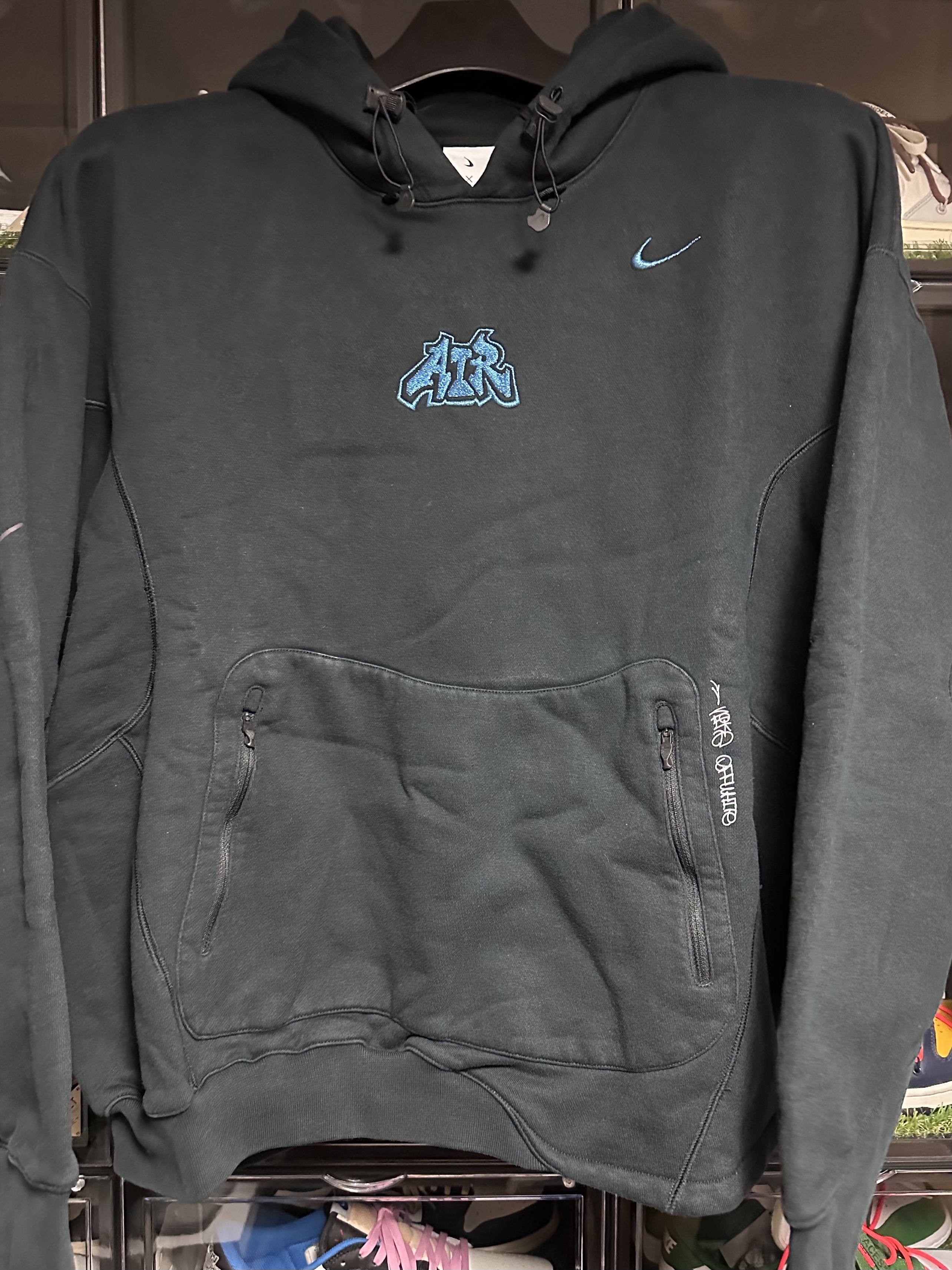 Nike x Off-White NRG Fleece Hoodie Black - Asia 착용 스타일 - 1