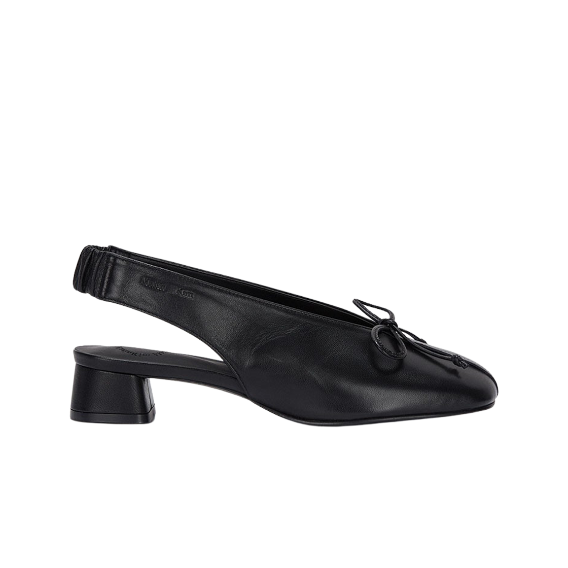 (W) 마뗑킴 리본 디테일 슬링백 슈즈 블랙((W) Matin Kim Ribbon Detail Slingback Shoes Black)