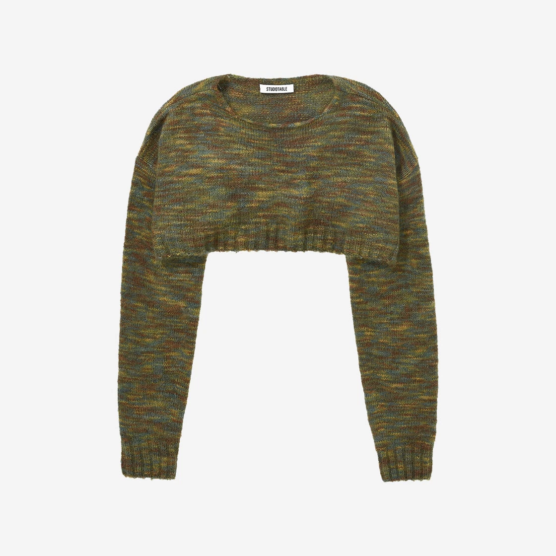 스튜디오테이블 볼레로 크롭 니트 그린 믹스 | STUDIOTABLE | KREAM STUDIOTABLE Bolero Cropped Knit Green Mix