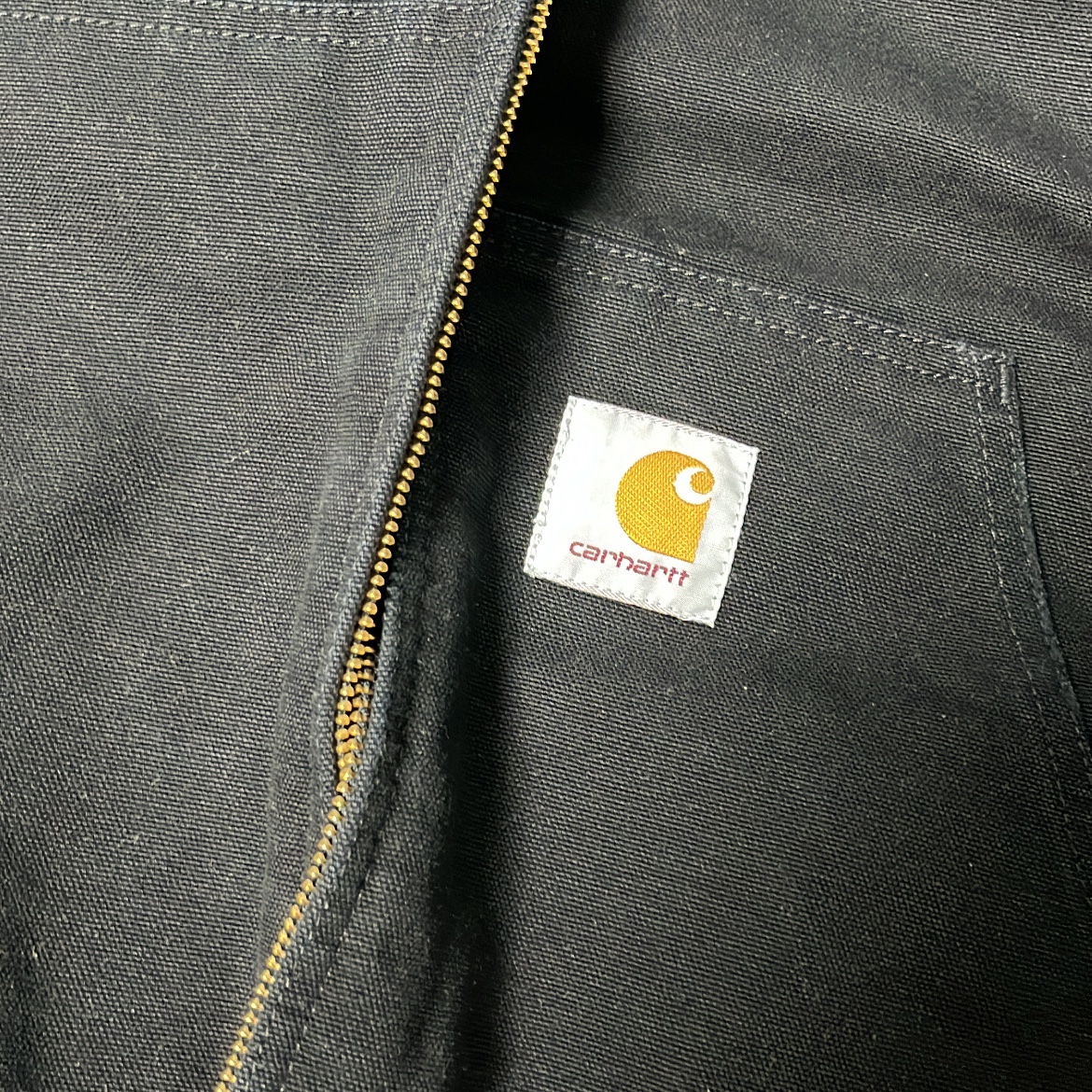 Carhartt WIP Dearborn Canvas OG Active Jacket Black Aged Canvas - Winter 착용 스타일