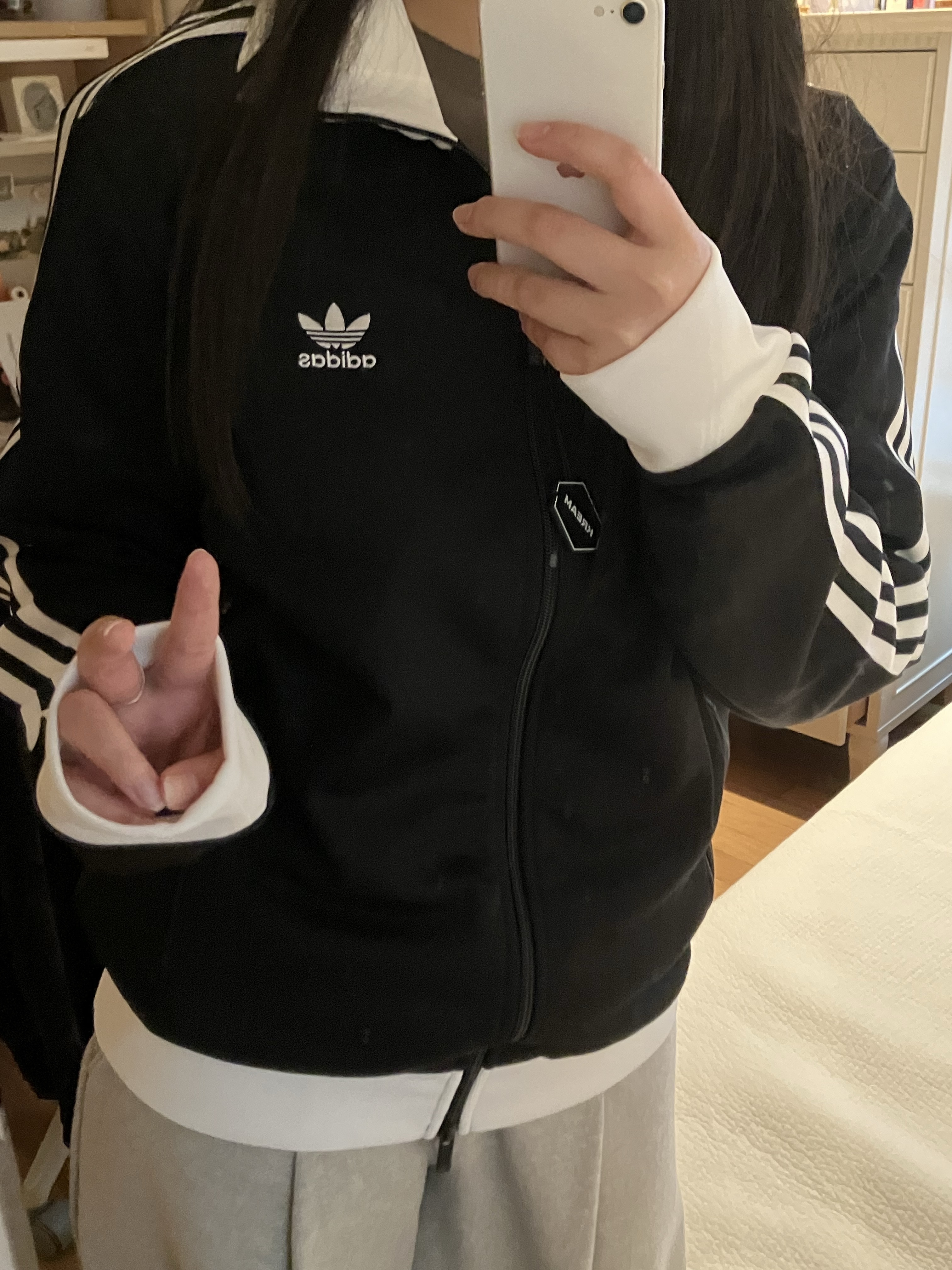 Adidas Adicolor Classics Beckenbauer Track Jacket Black - KR Sizing 착용 스타일