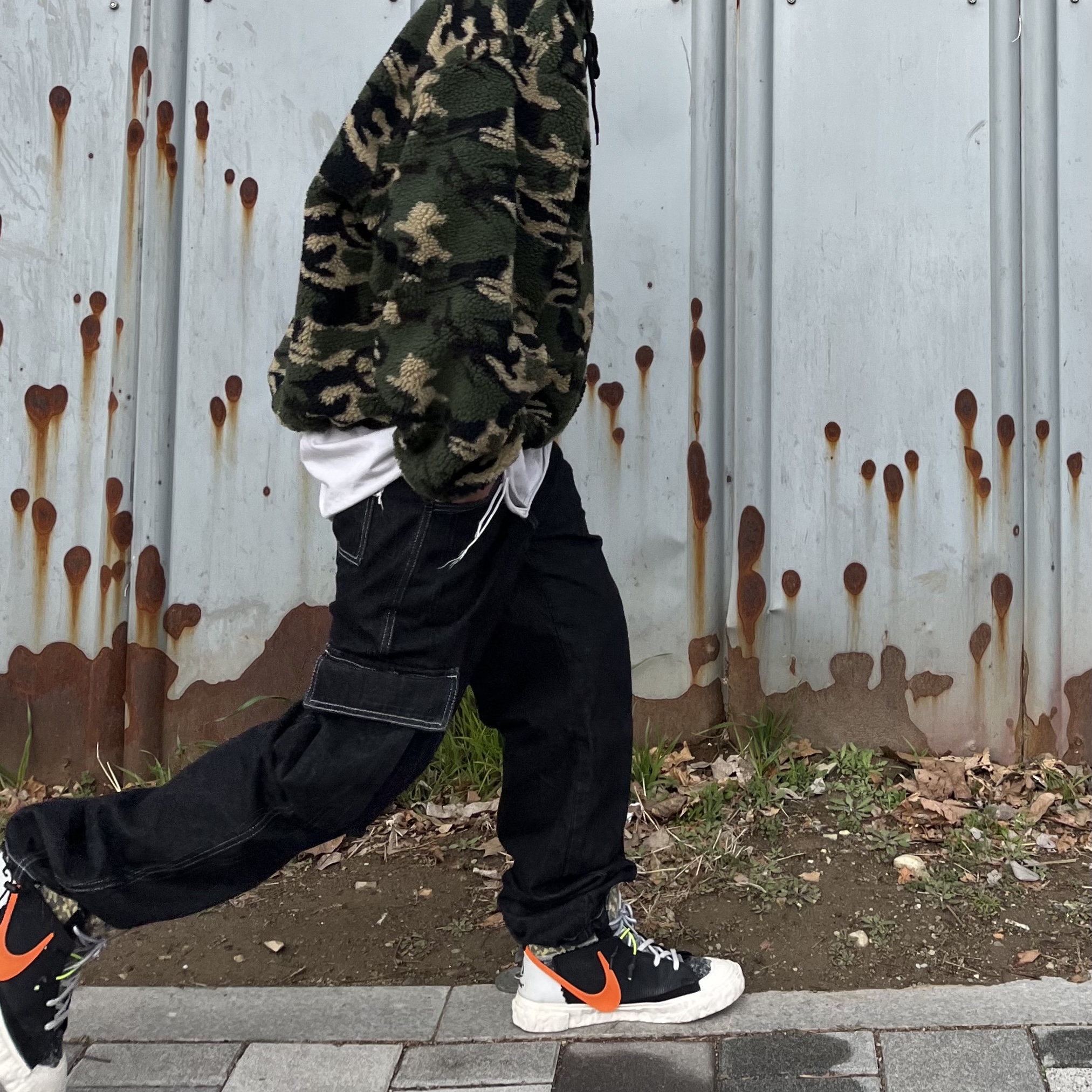 Nike x Readymade Blazer Mid Black 착용 스타일 - 3