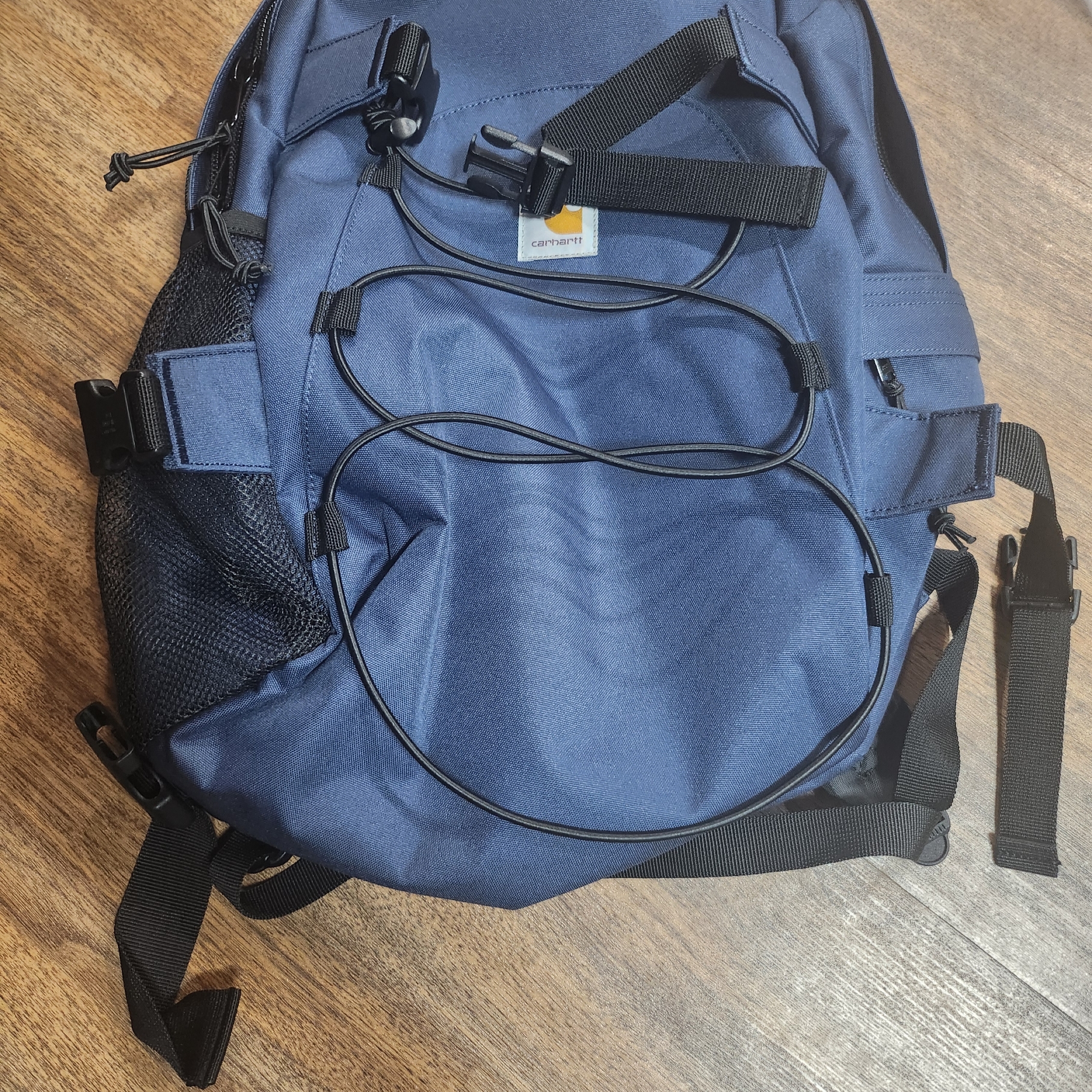 Carhartt WIP Kickflip Backpack Blue 착용 스타일