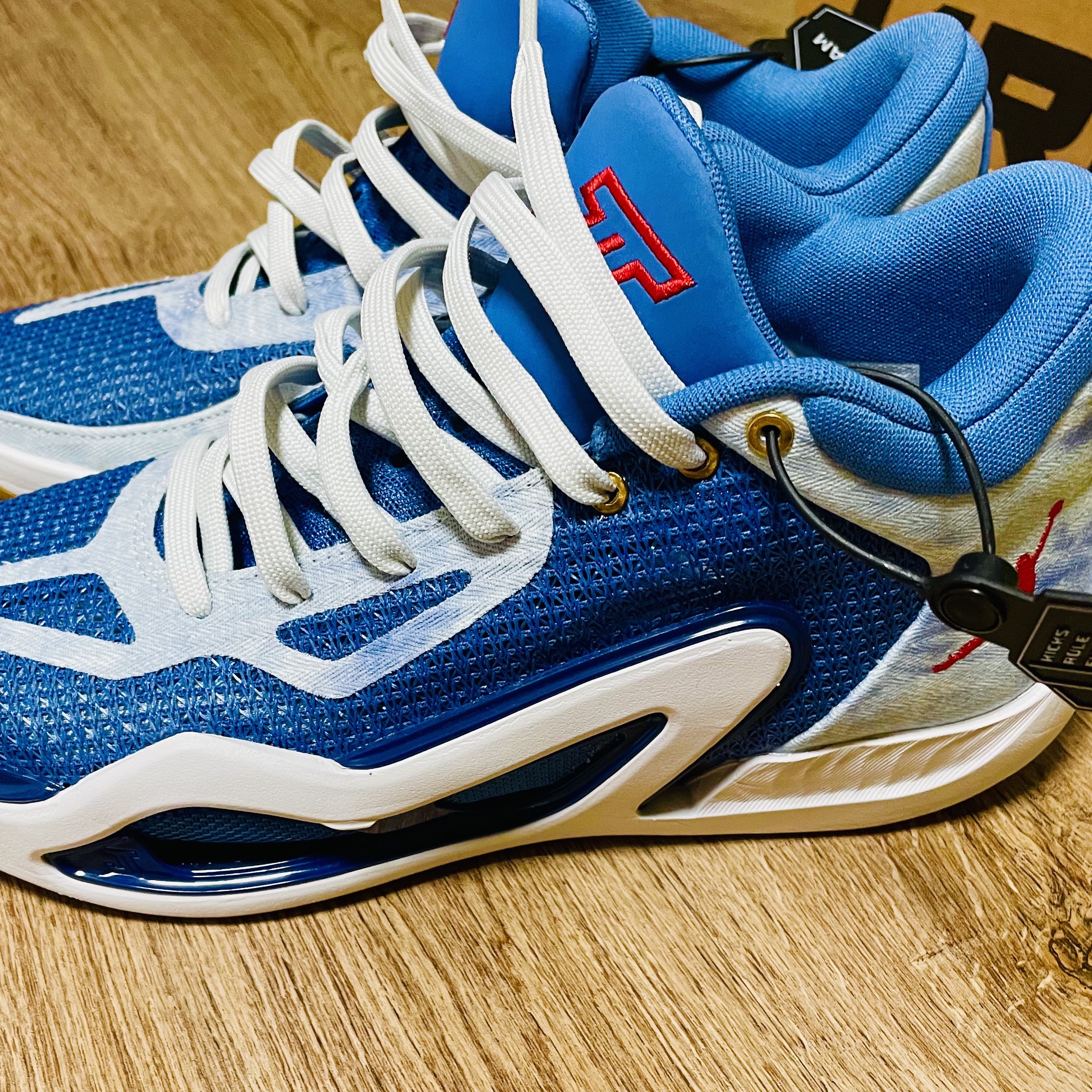 Jordan Tatum 1 PF Denim Stone Blue Mystic Navy 착용 스타일 - 1