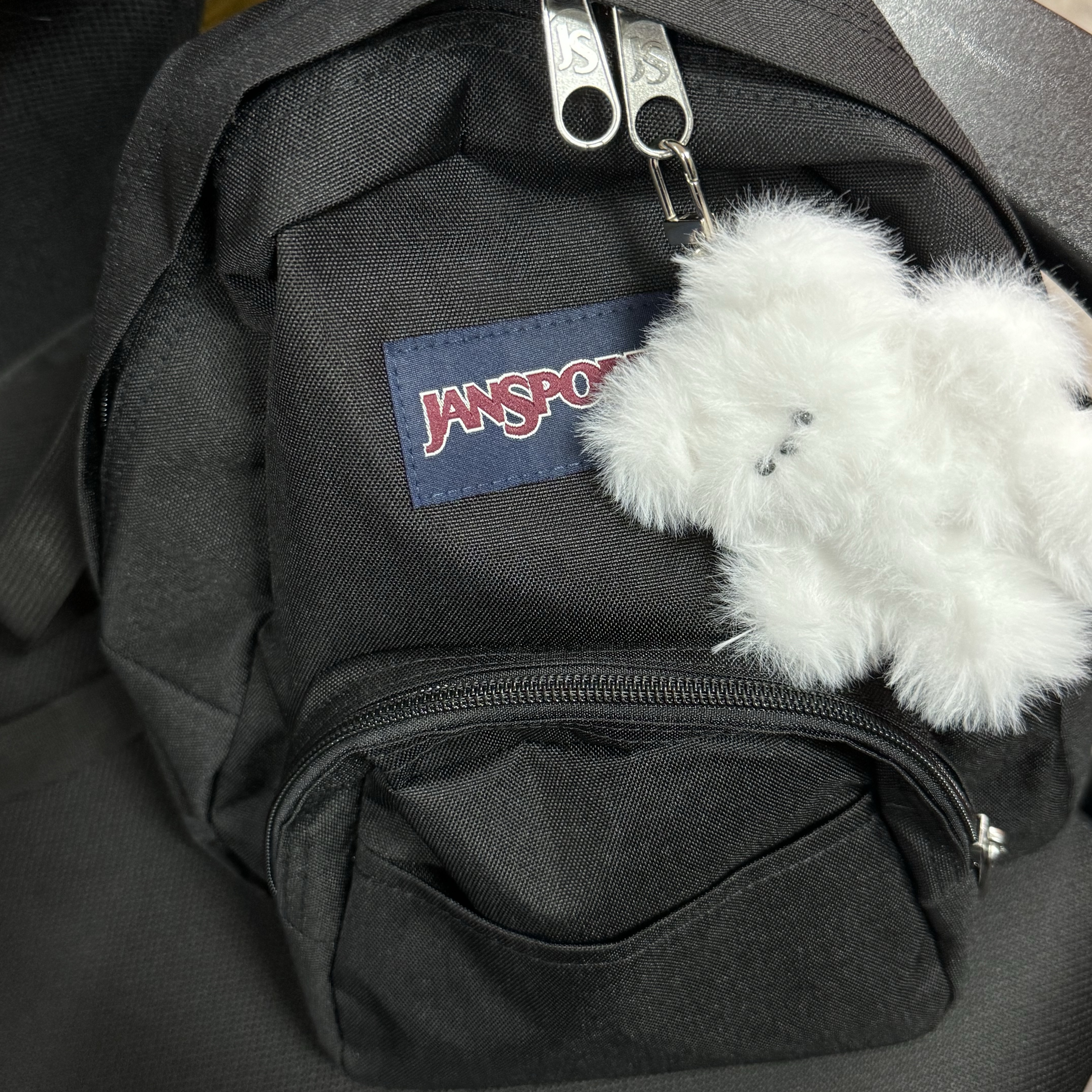 Jansport Half Pint Mini Backpack Black 착용 스타일