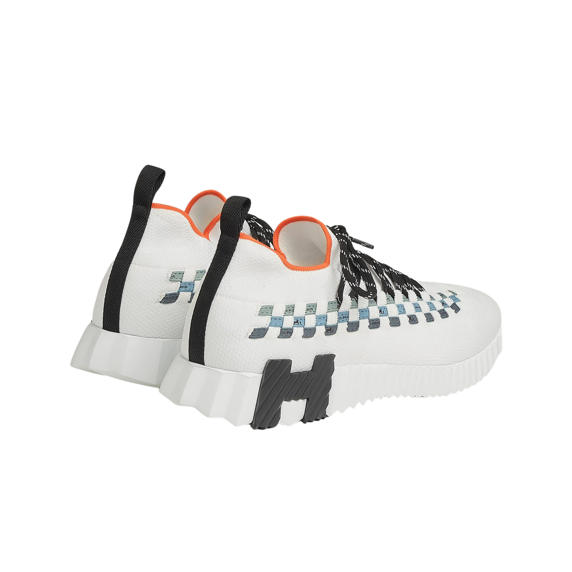 에르메스 플렉스 슬립온 스니커즈 니트 & 멀티꼴로르 블랑(Hermes Flex Slip-On Sneakers Knit & Multicolore Blanc) - 3