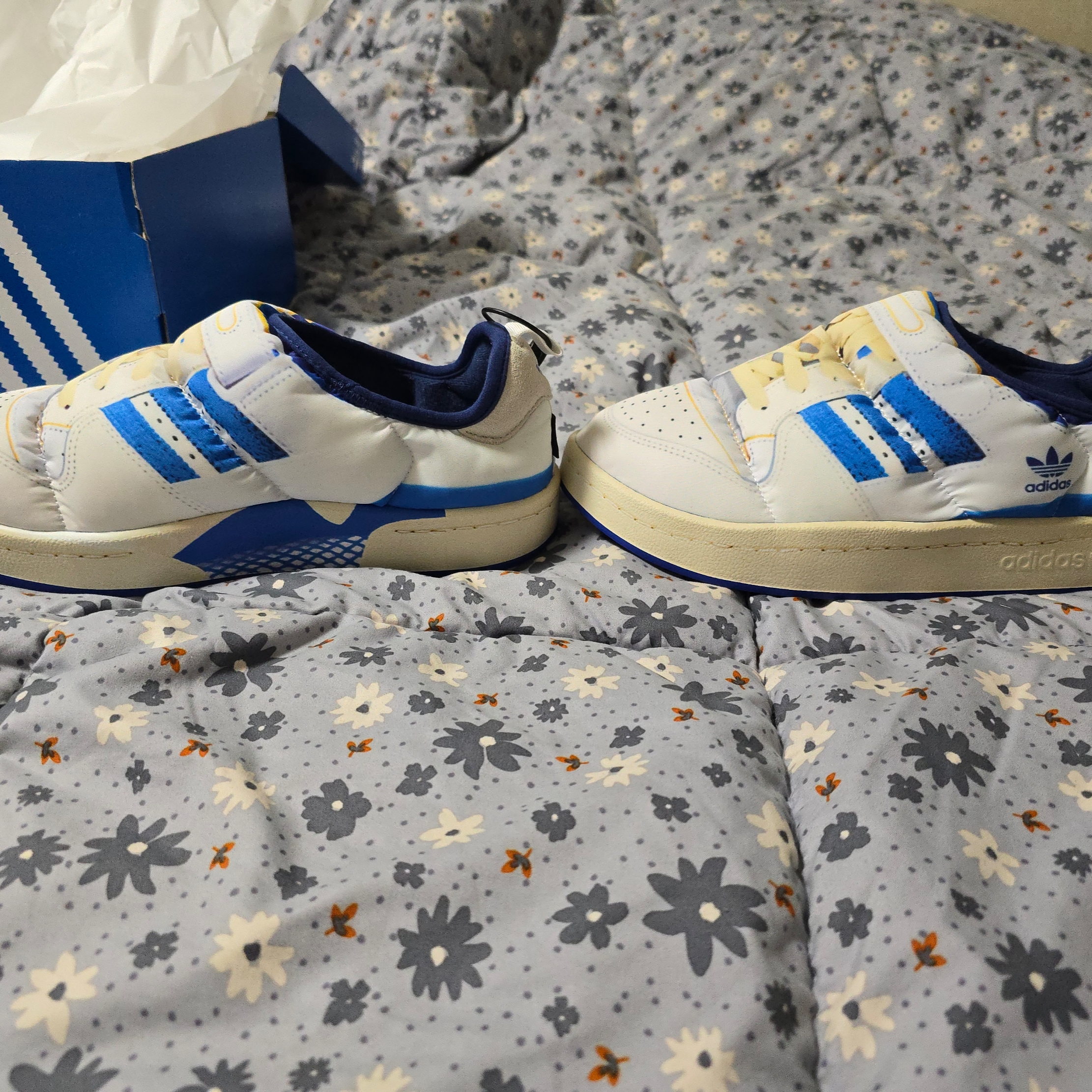 Adidas Puffylette Forum 84 Cloud White 착용 스타일 - 2