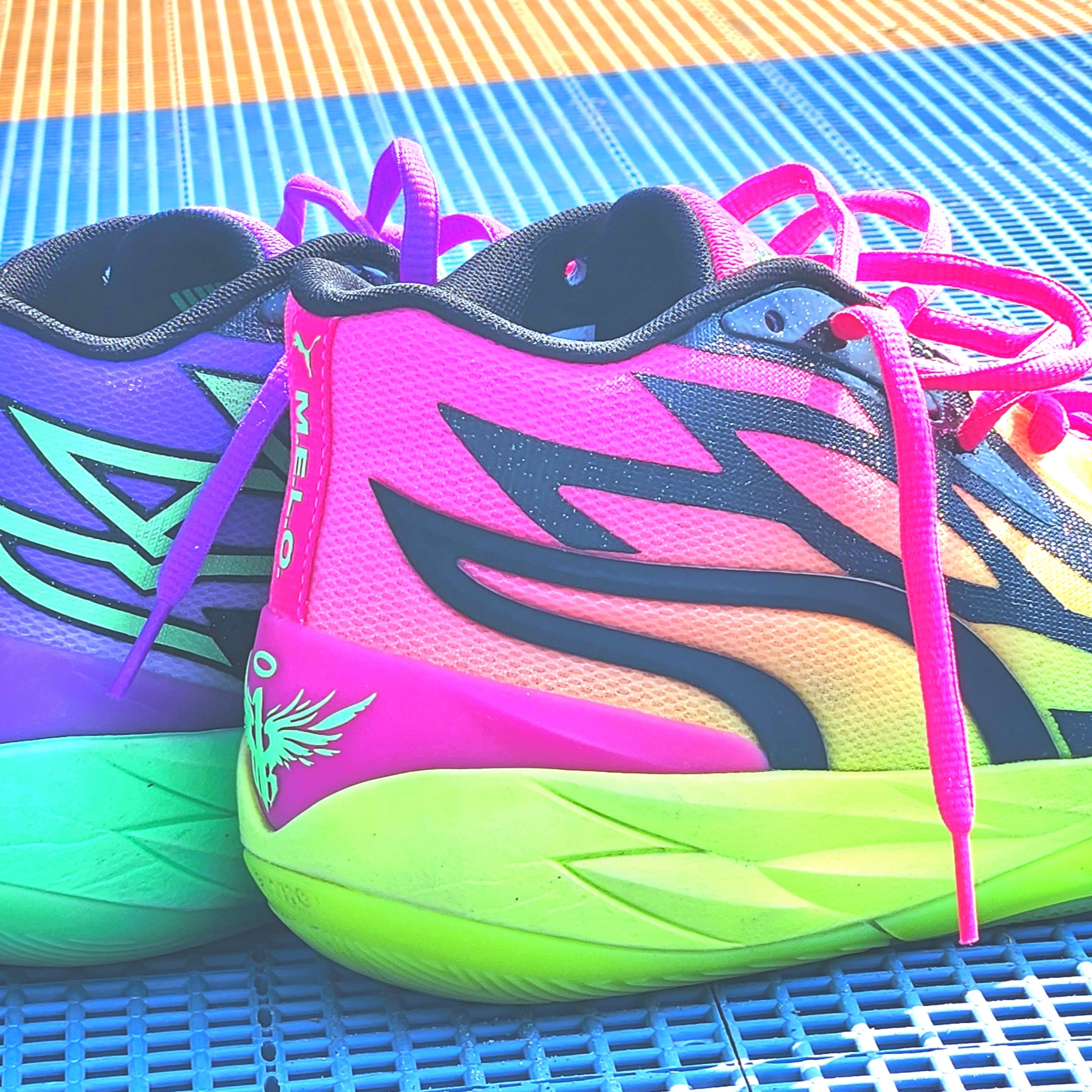 Puma x Rick & Morty MB.02 Lamelo Ball Safety Yellow Elektro Green 착용 스타일