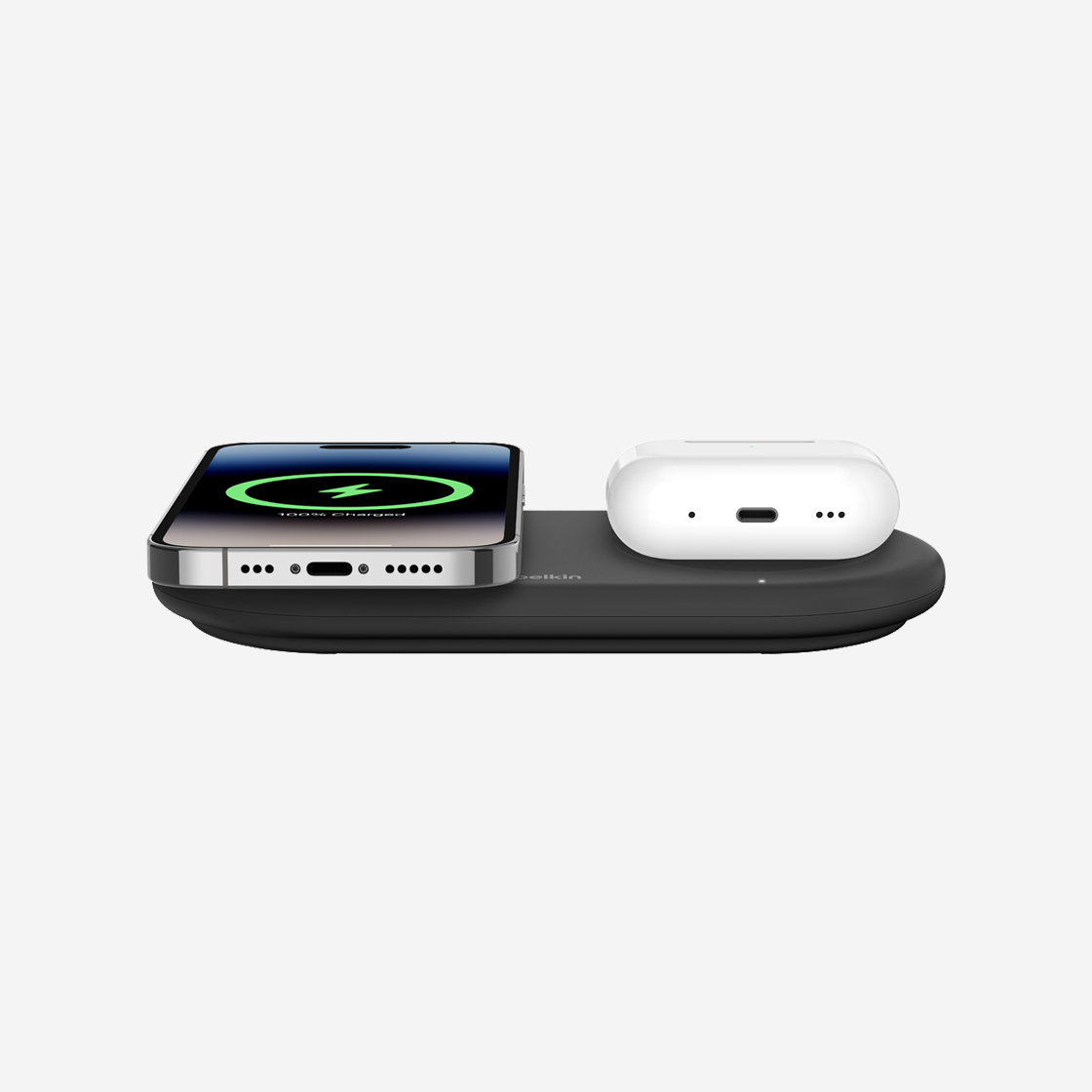 벨킨 Qi2 15W 2in1 마그네틱 무선 충전 패드 WIZ021qc 블랙(Belkin 2-in-1 Qi2 15W Magnetic Wireless Charging Pad WIZ021qc Black) - 2