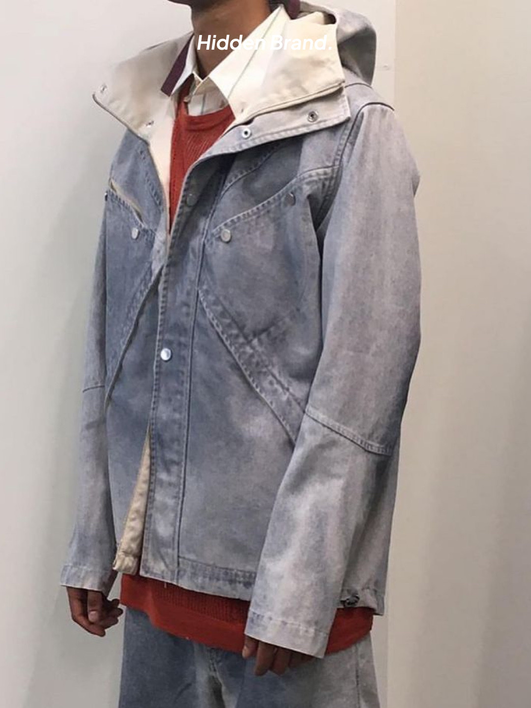Salomon x Ranra SKOR Bleached Sand Alfalfa, Ranra Striped Fleece Zip Up Jacket Light Brown Multicolour 착용 스타일 - 8