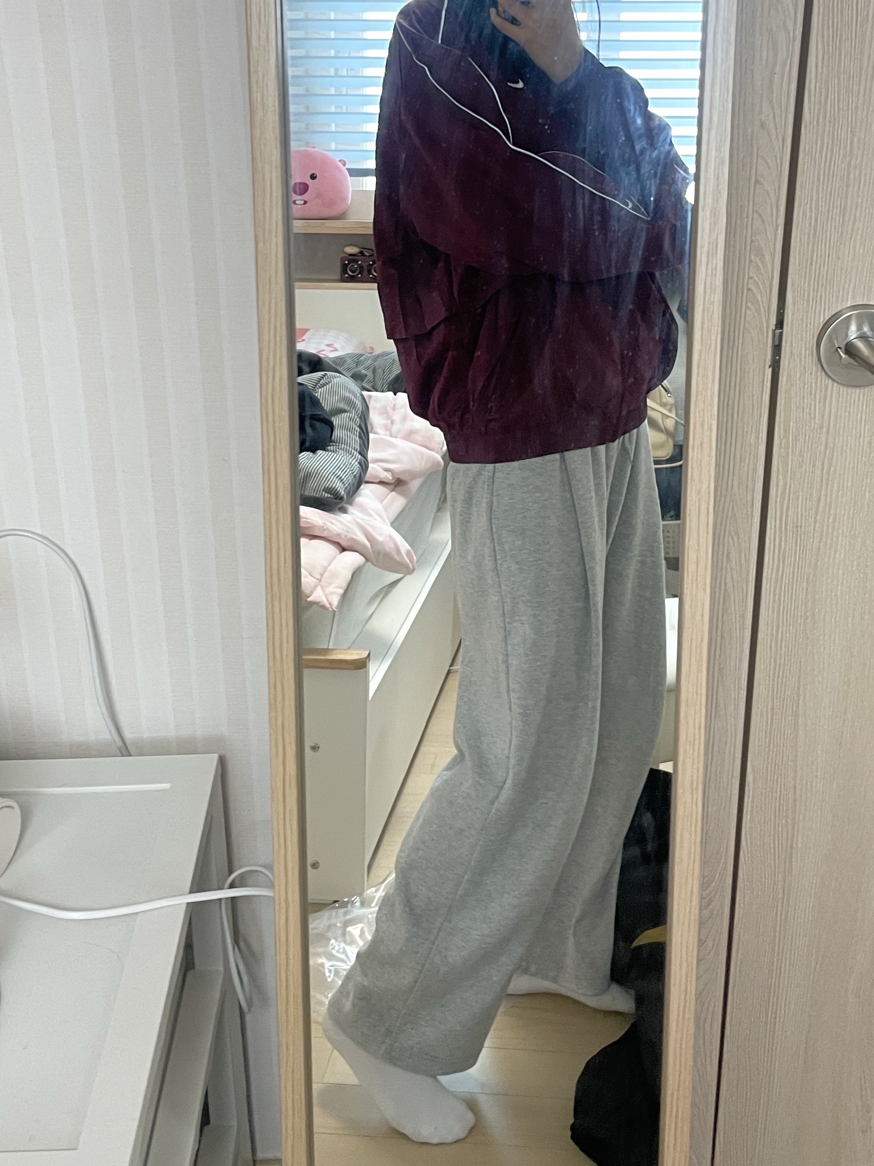 Nike NSW Solo Swoosh Woven Track Jacket Night Maroon - Asia 착용 스타일 - 3