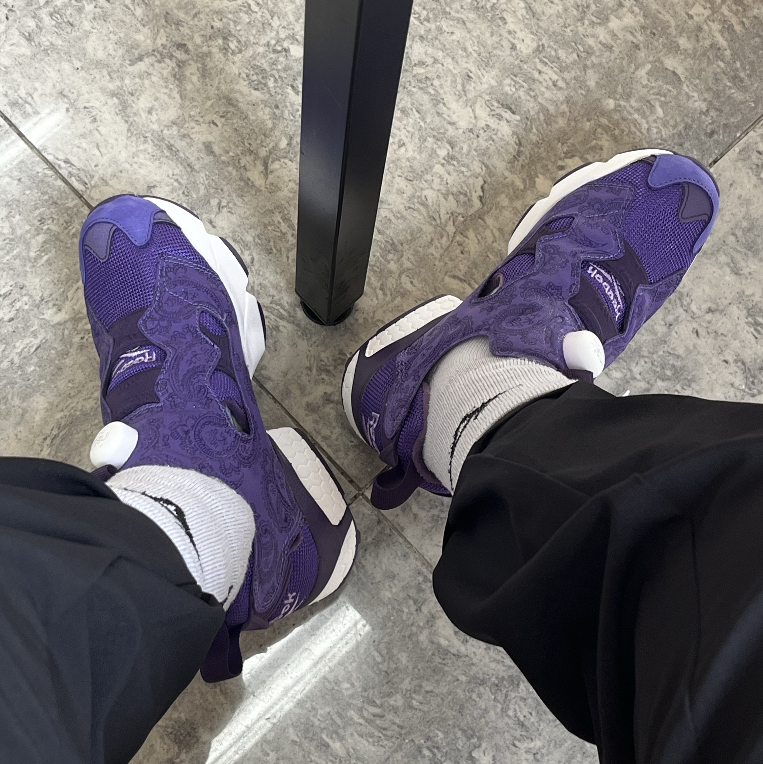 Reebok Instapump Fury OG Team Purple 착용 스타일 - 3